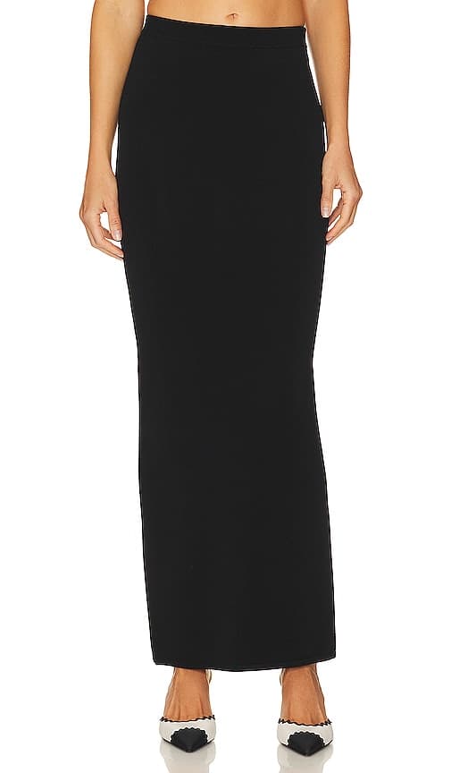 Jalea Maxi Knit Skirt In Black - Image 1
