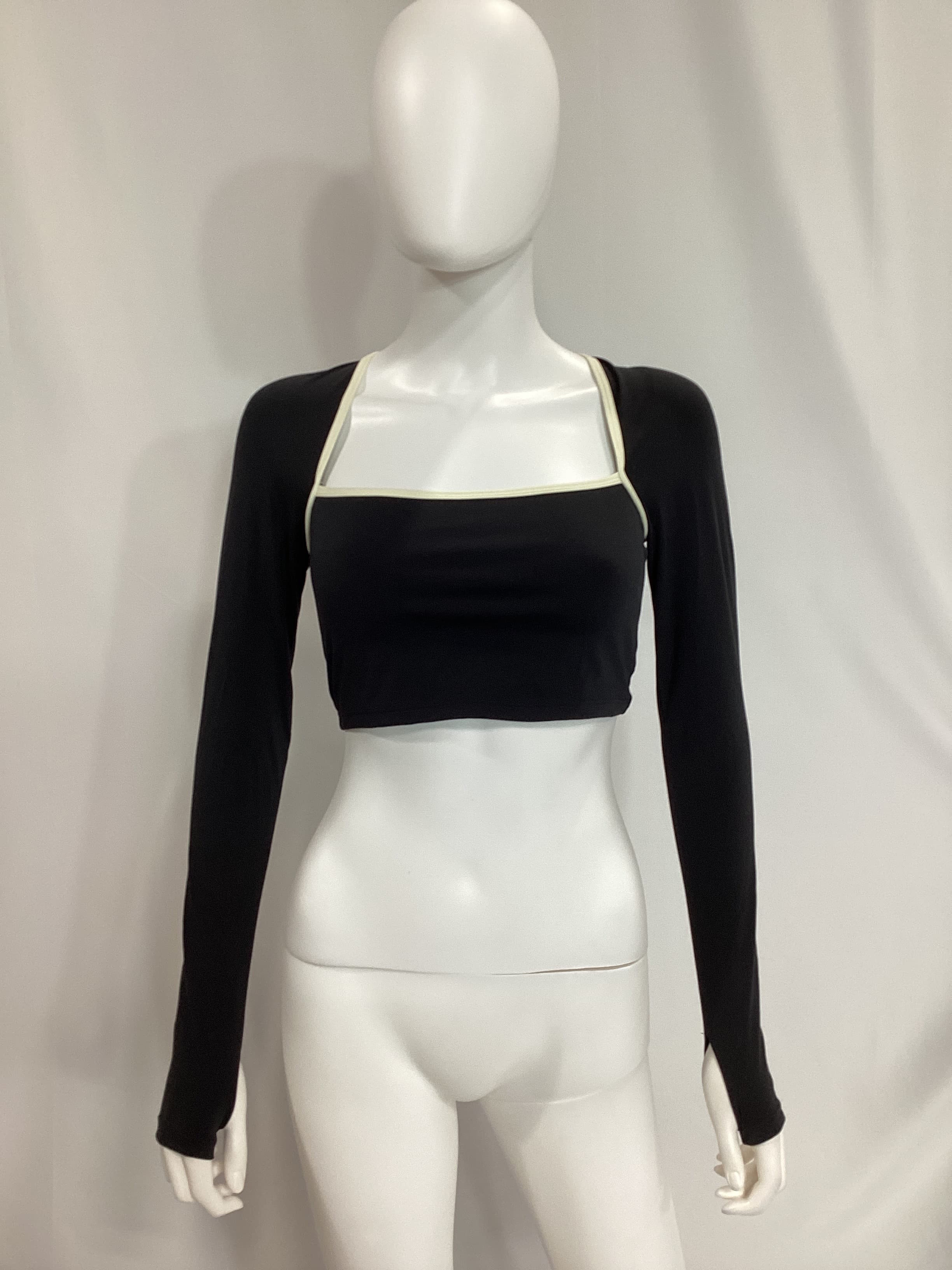 Campbell Top In Black & Cream - Image 2