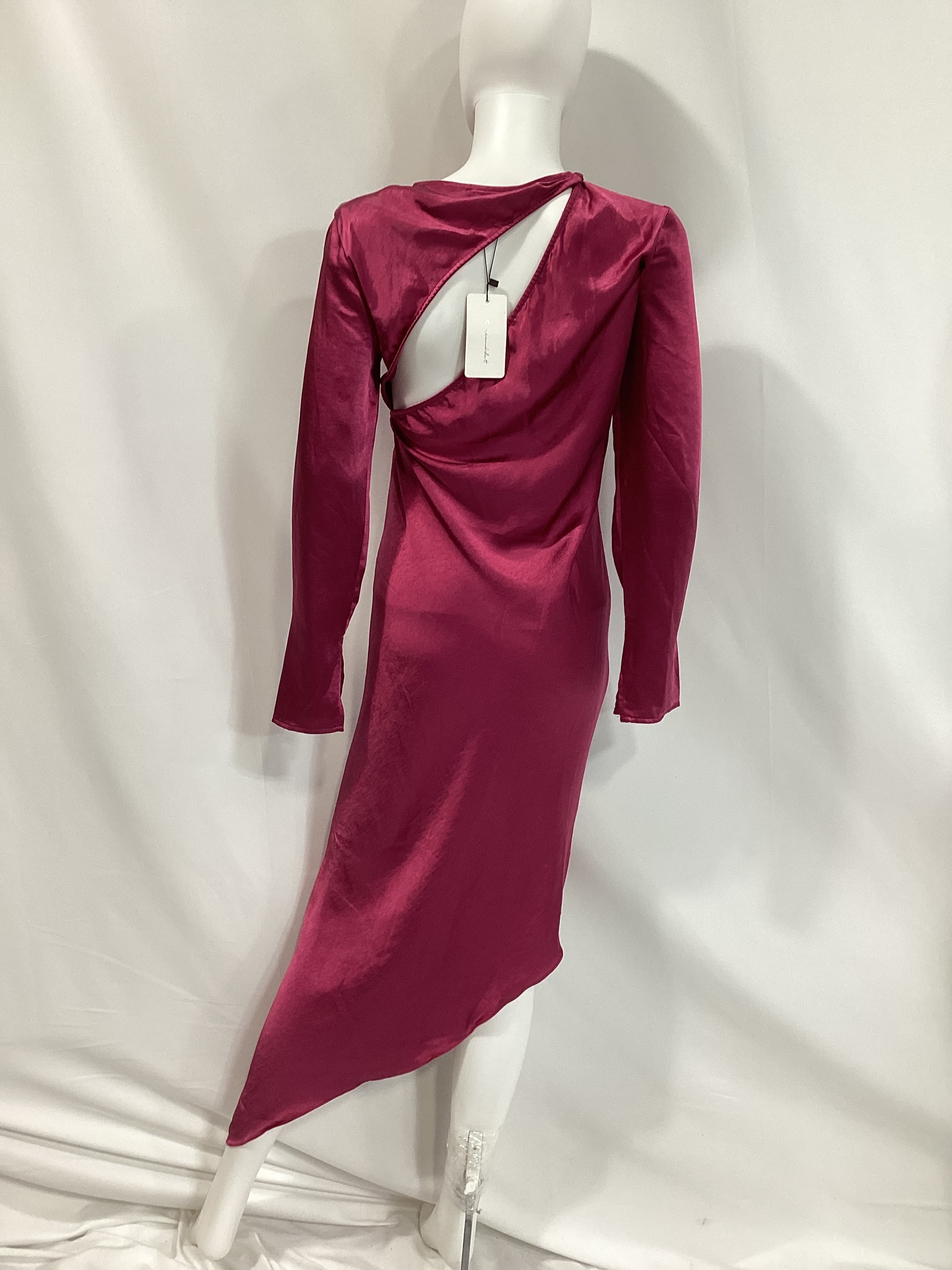 Simone Dress In Cranberry - Image 2
