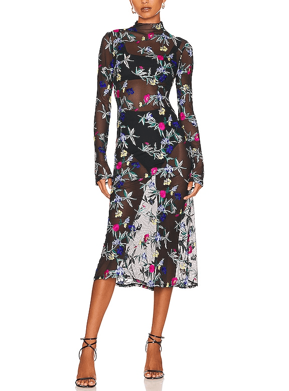 Alanna Midi Dress In Midnight Multi - Image 1