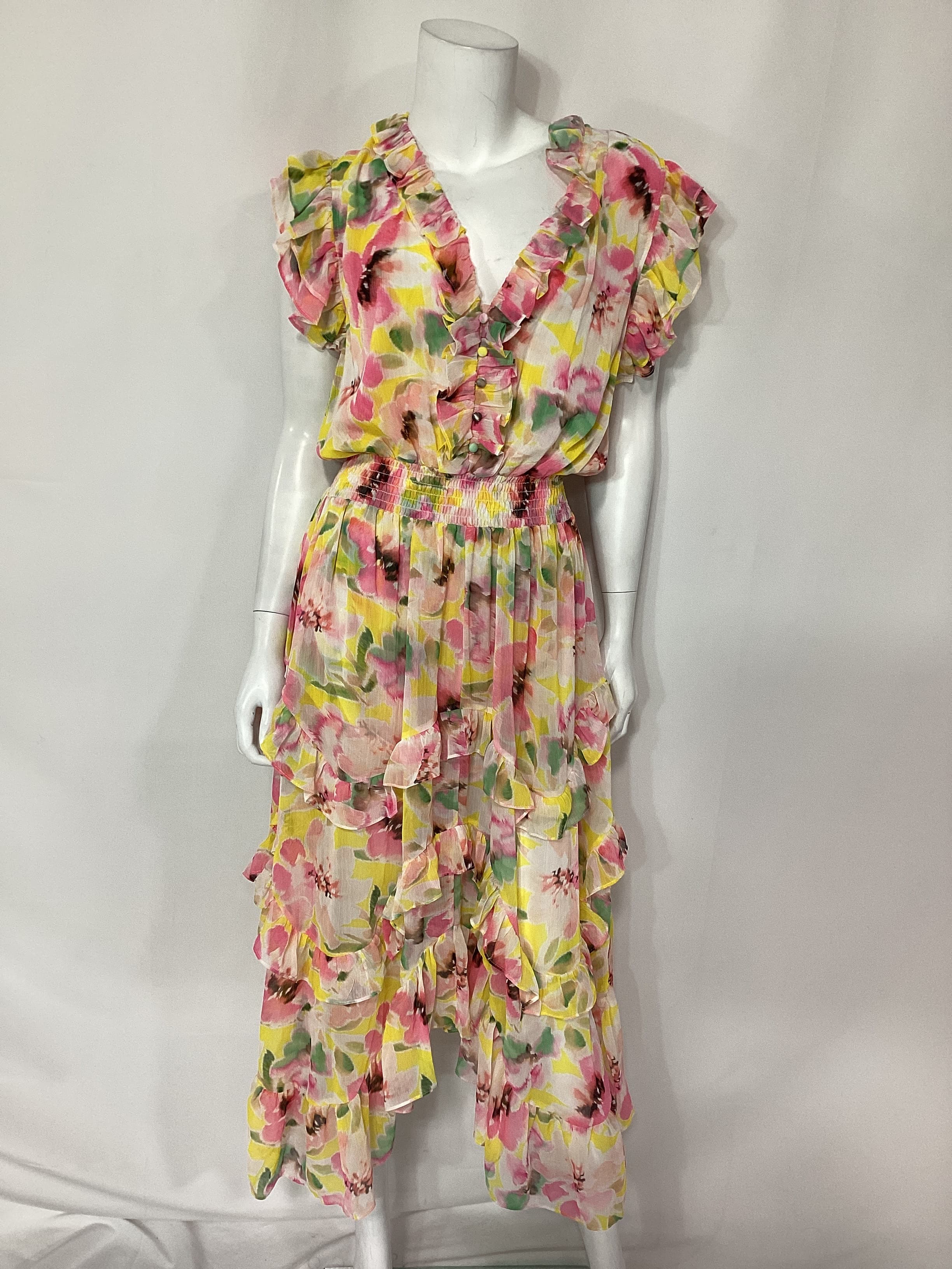 Dakota Dress In Hello Yellow Flora - Image 2