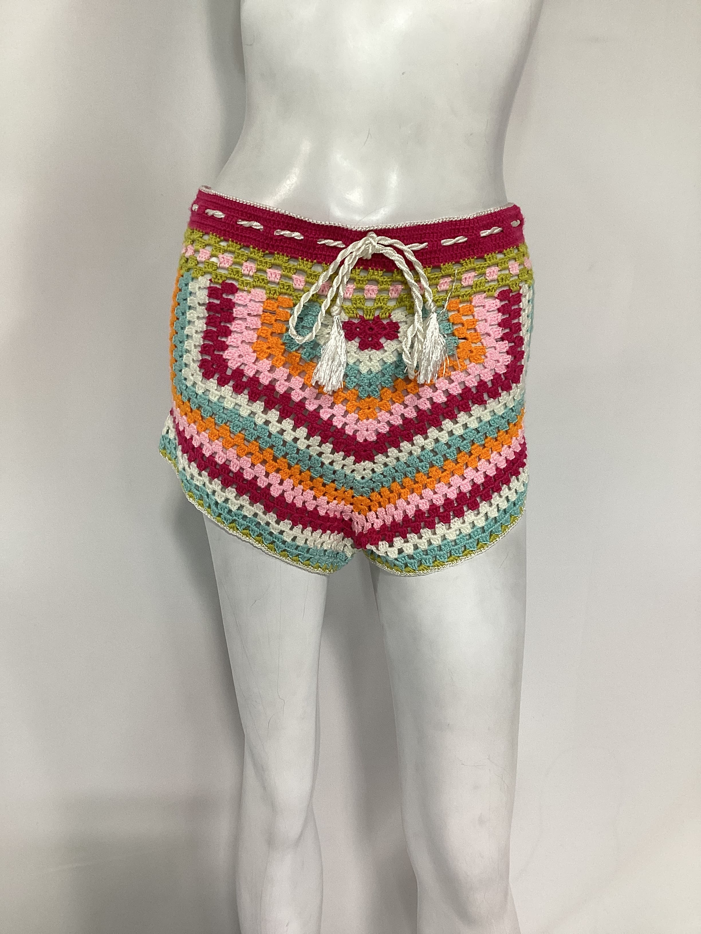Crochet Shorts In Multi - Image 2