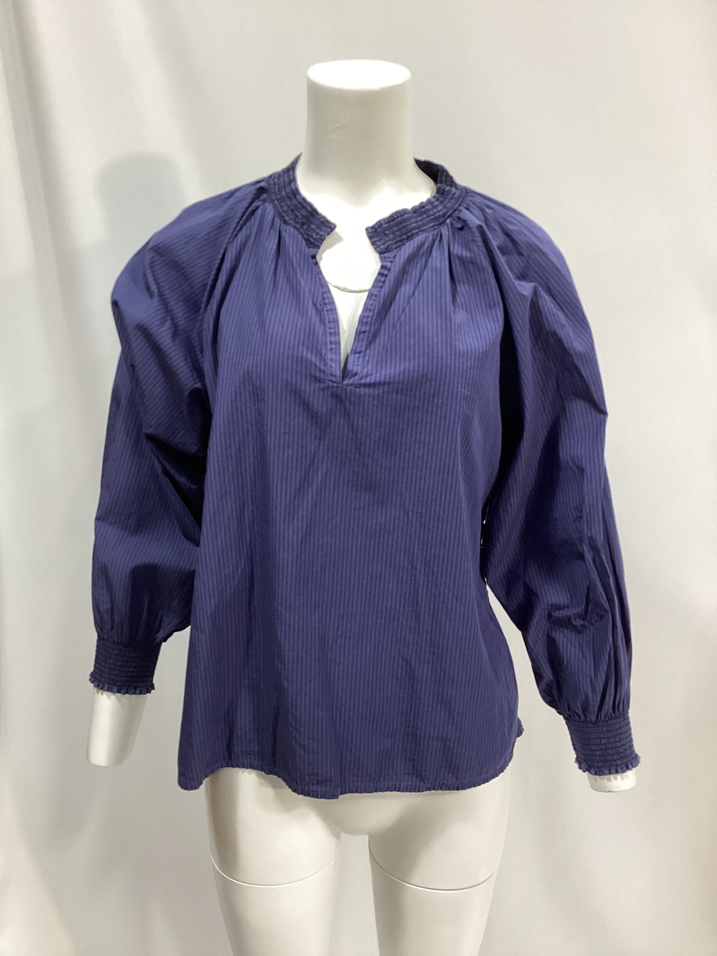 Estelle Peasant Blouse In Shadow Stripe - Image 3