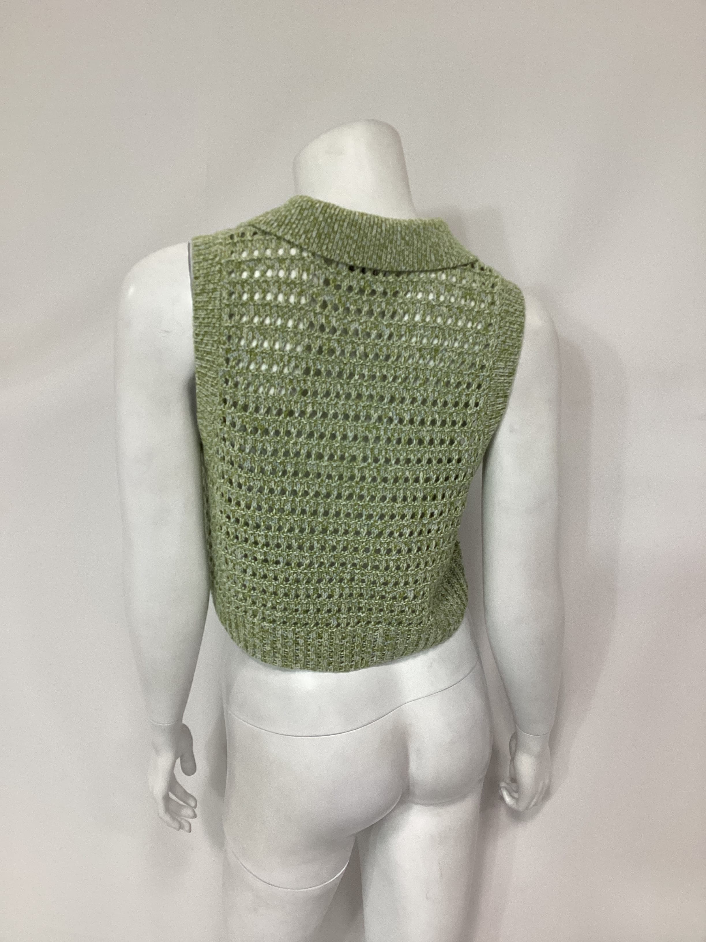 Collared Tank Top In Pear - Image 3