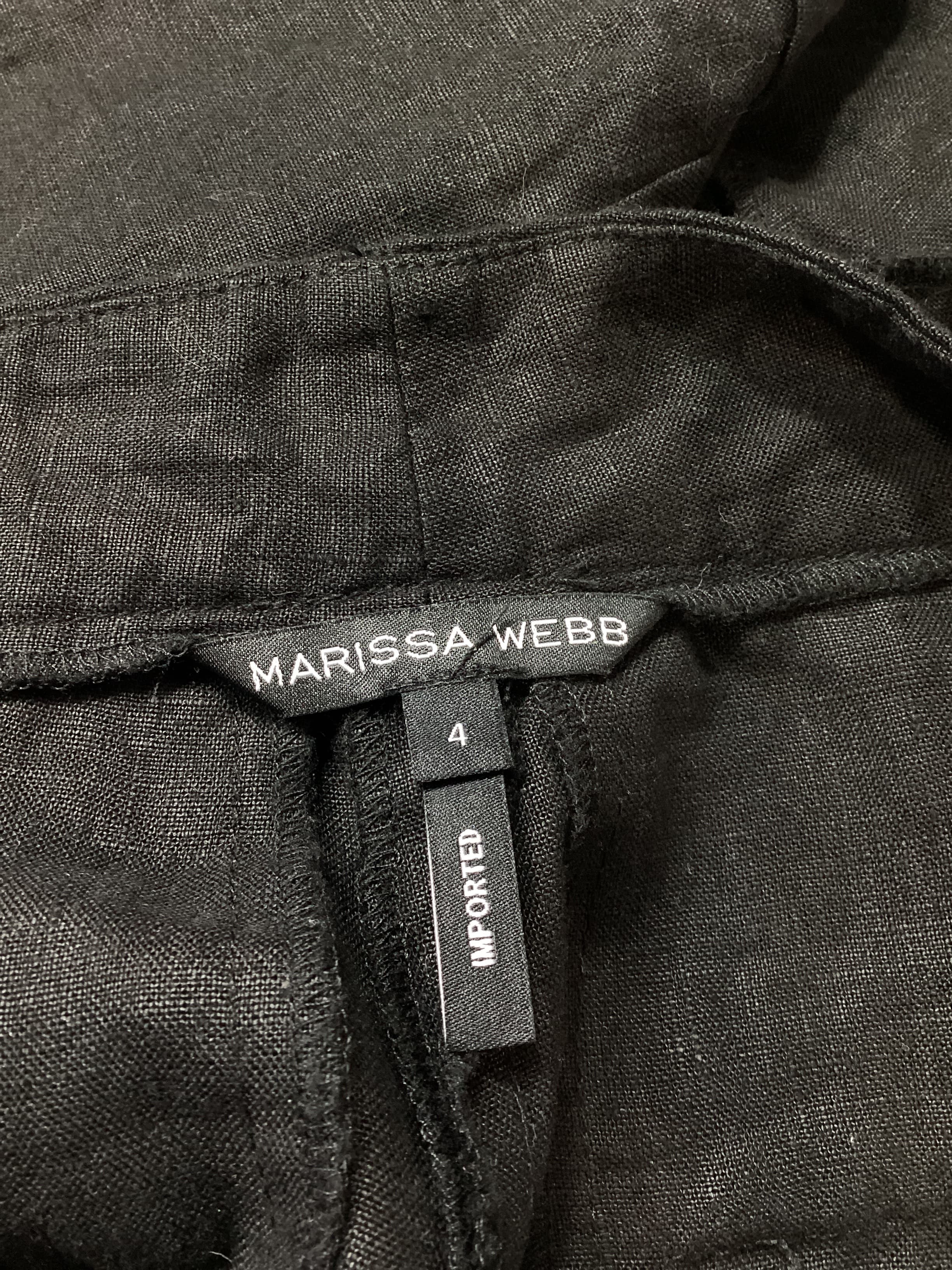 Kenny Linen Button Tab Short In Linen Black - Image 4