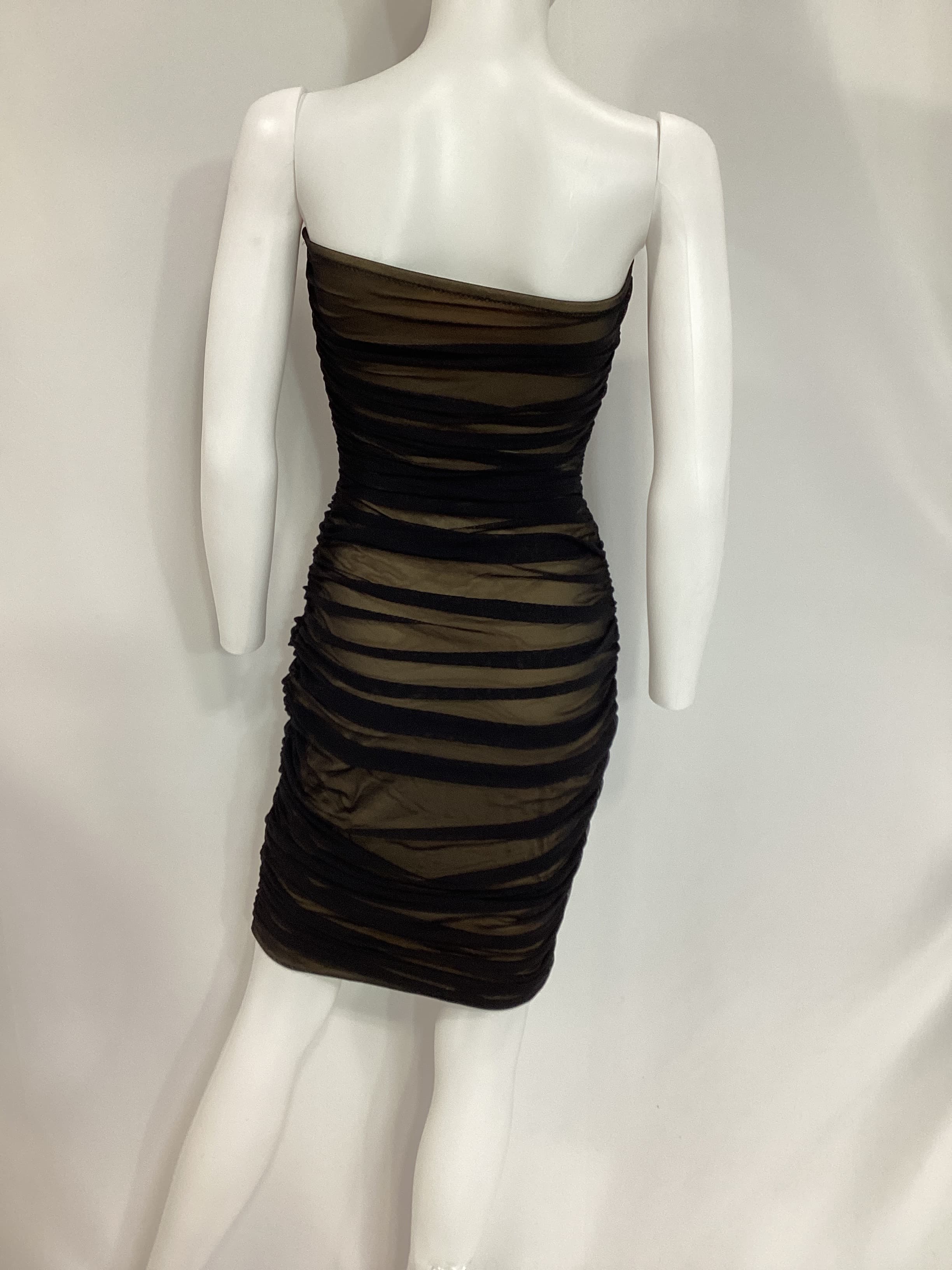 Walter Midi Dress In Black Mesh - Image 2