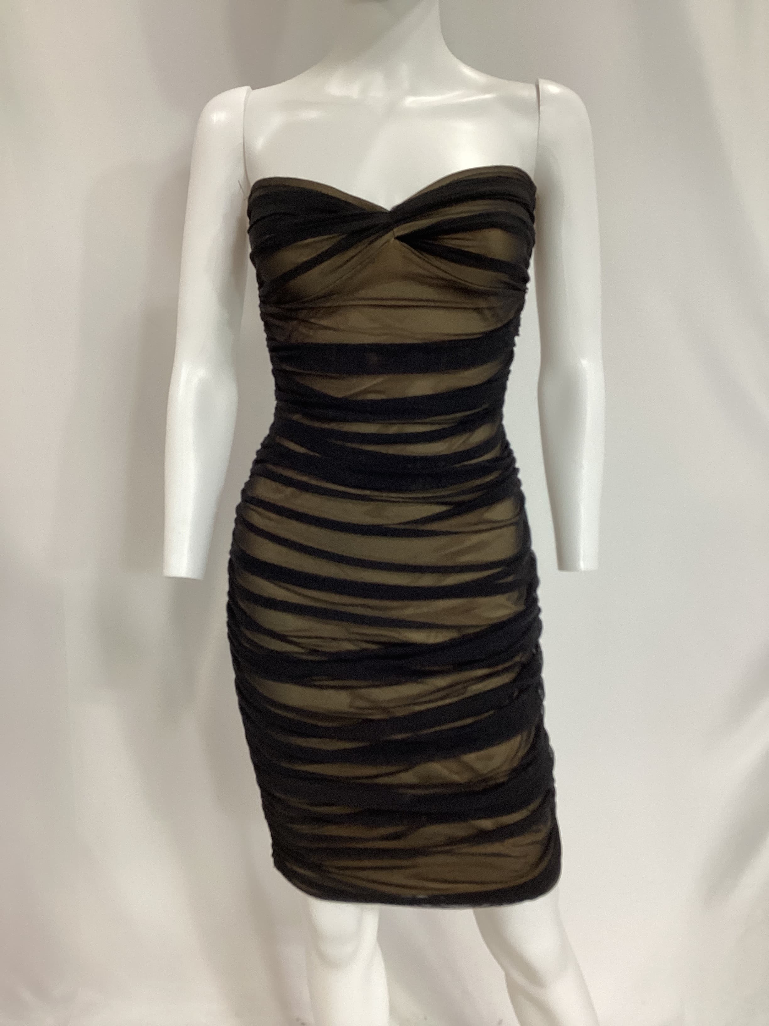 Walter Midi Dress In Black Mesh - Image 4