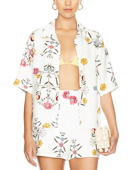 The Celesta Shirt In Dahlia Floral - Image 1