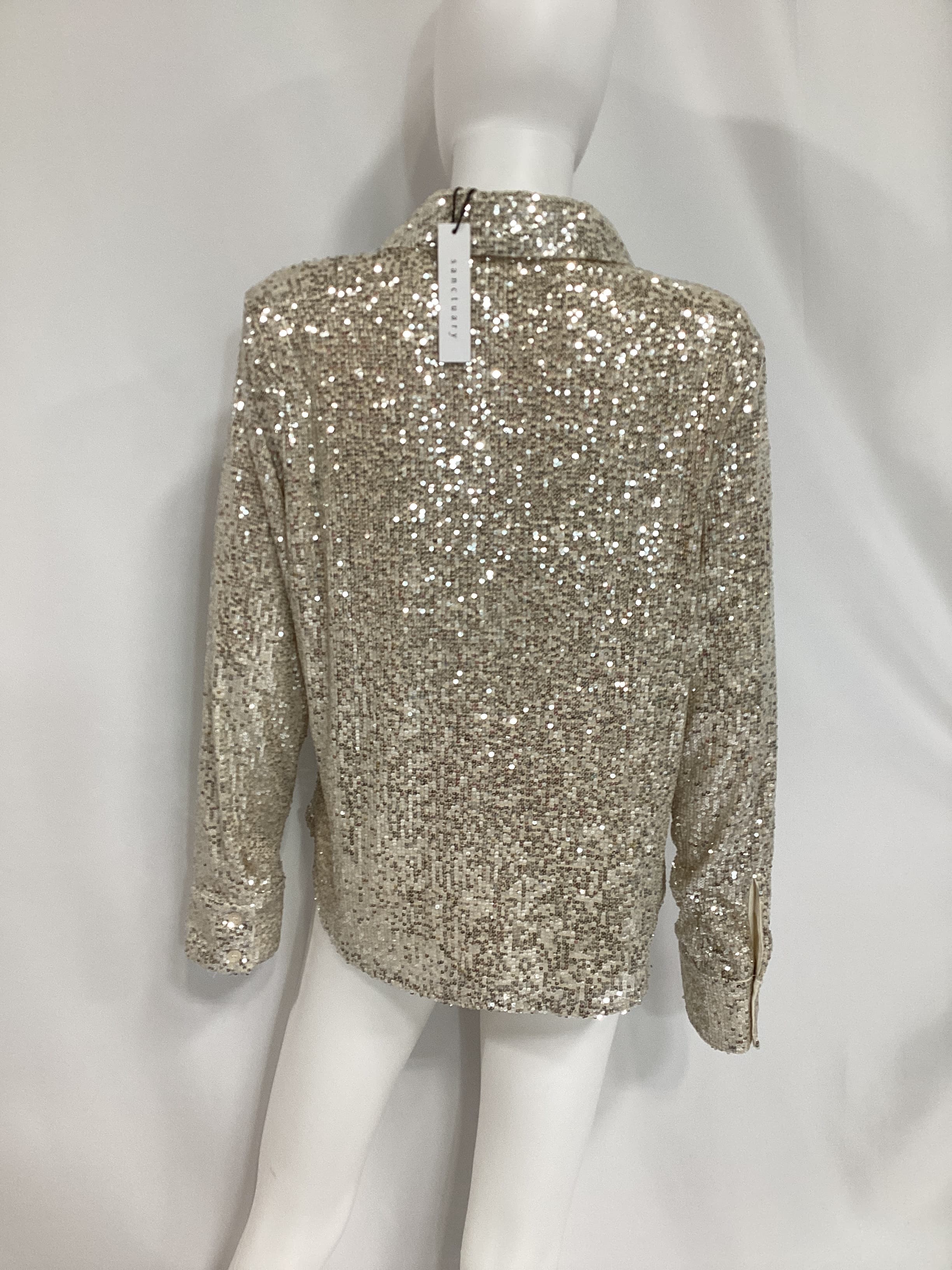 Radiant Sequin Top In Champagne - Image 2