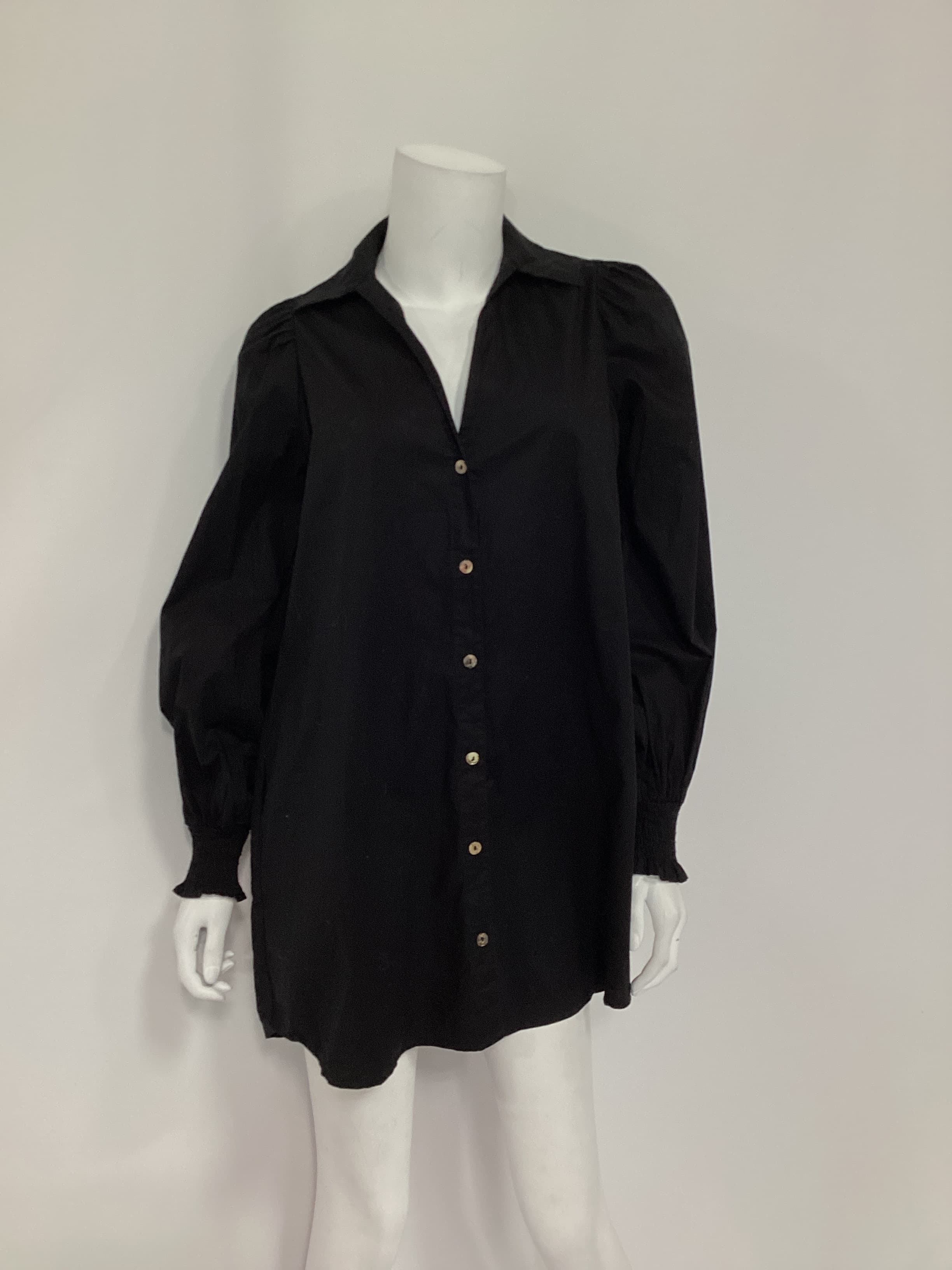 Allure Shirt Dress In Black - Image 2