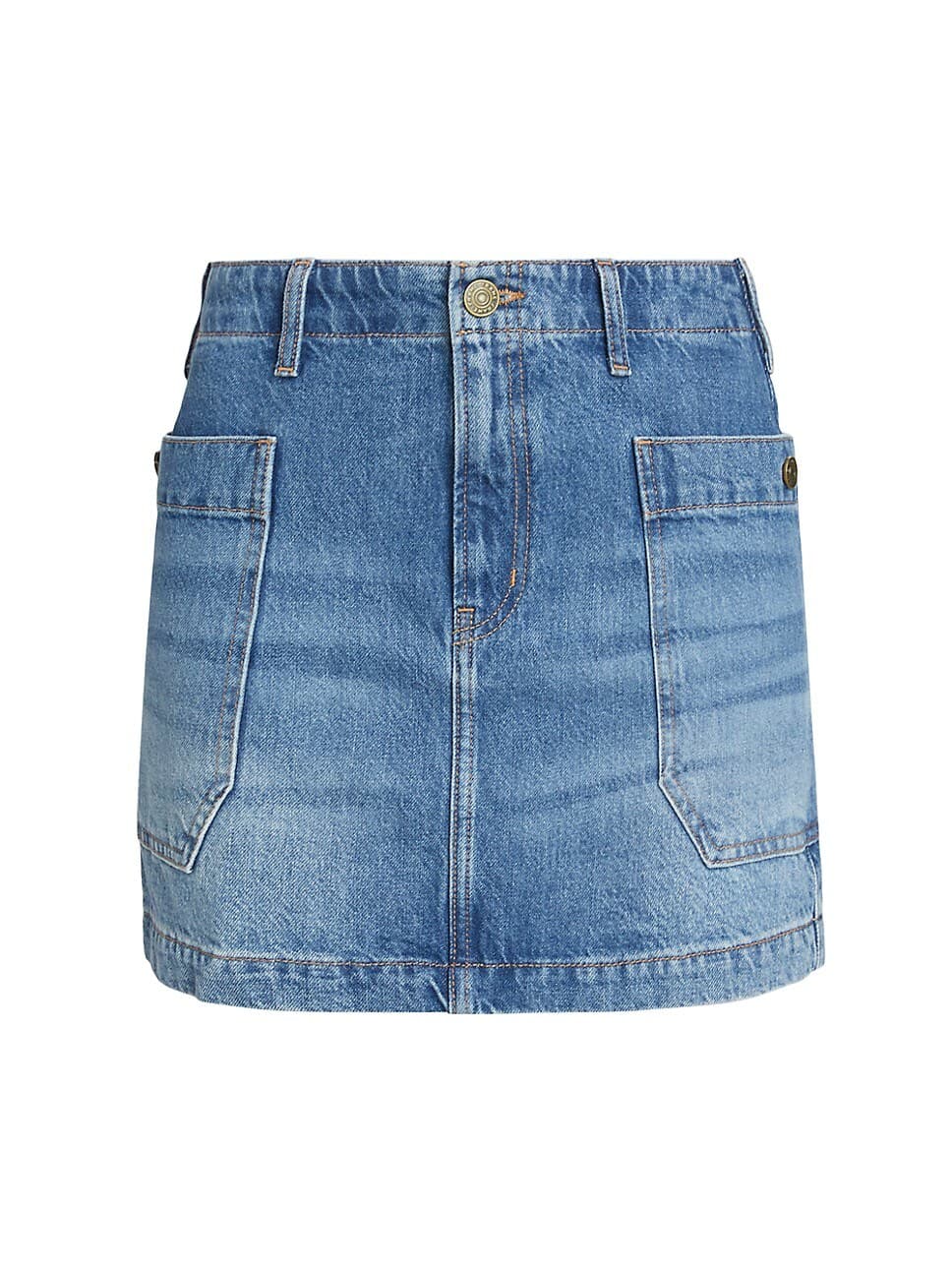 Denim Cargo Miniskirt - Image 1