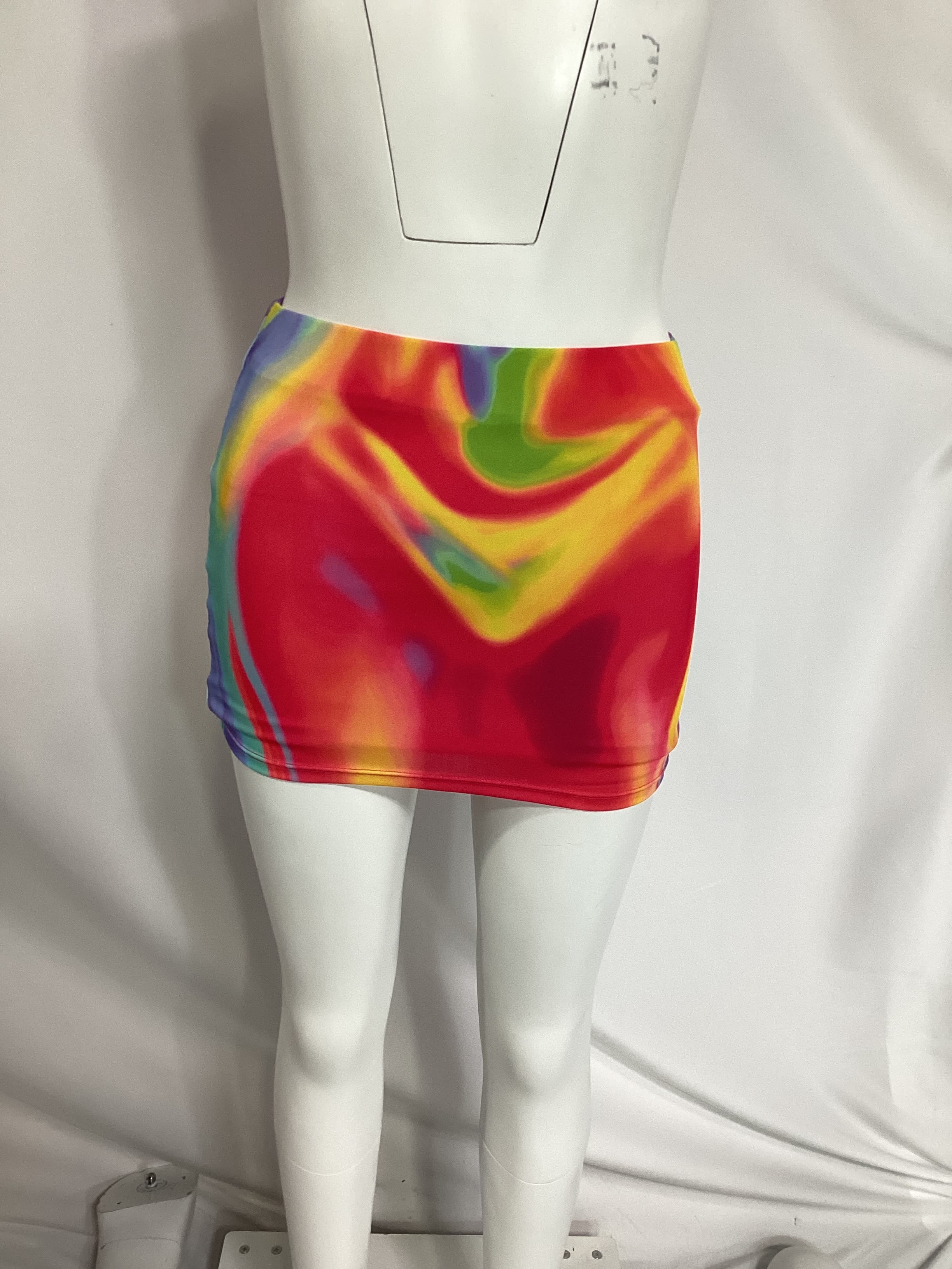 Pola Micro Skirt In Multi Thermal Dye - Image 3