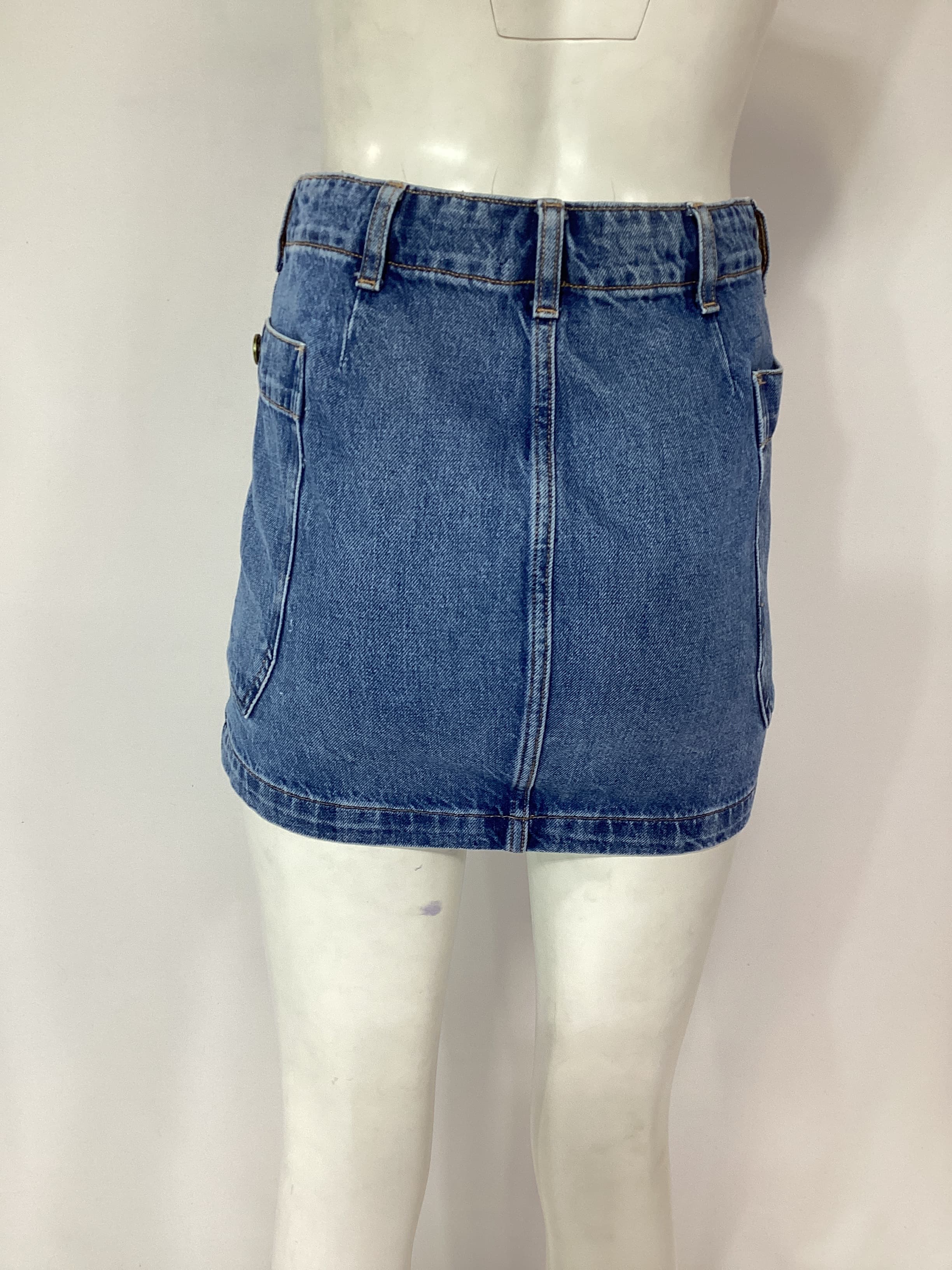 Denim Cargo Miniskirt - Image 2