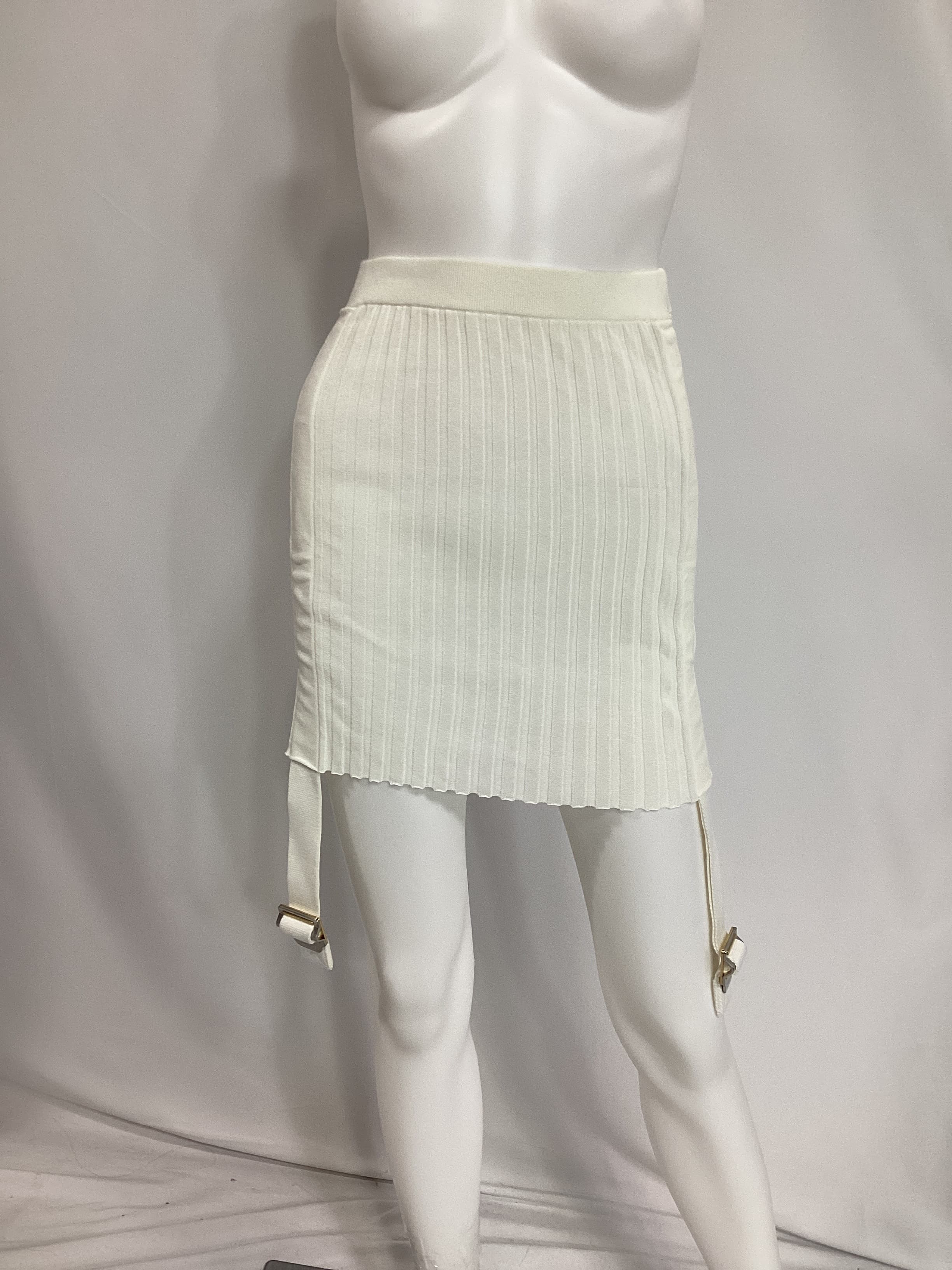 White Utility Miniskirt - Image 4