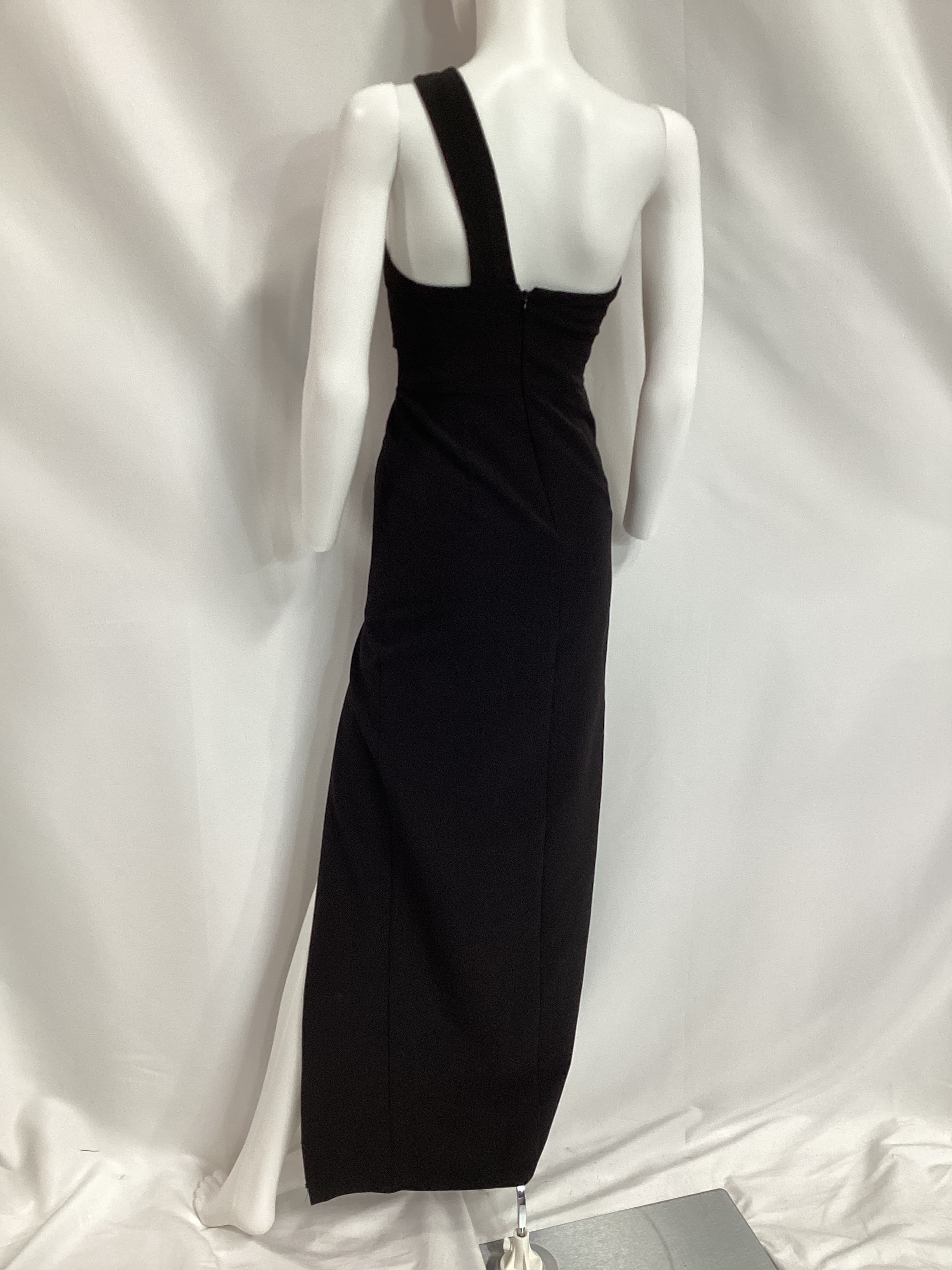 Aidan By Aidan Mattox One-Shoulder Crepe Cutout Gown - Image 2