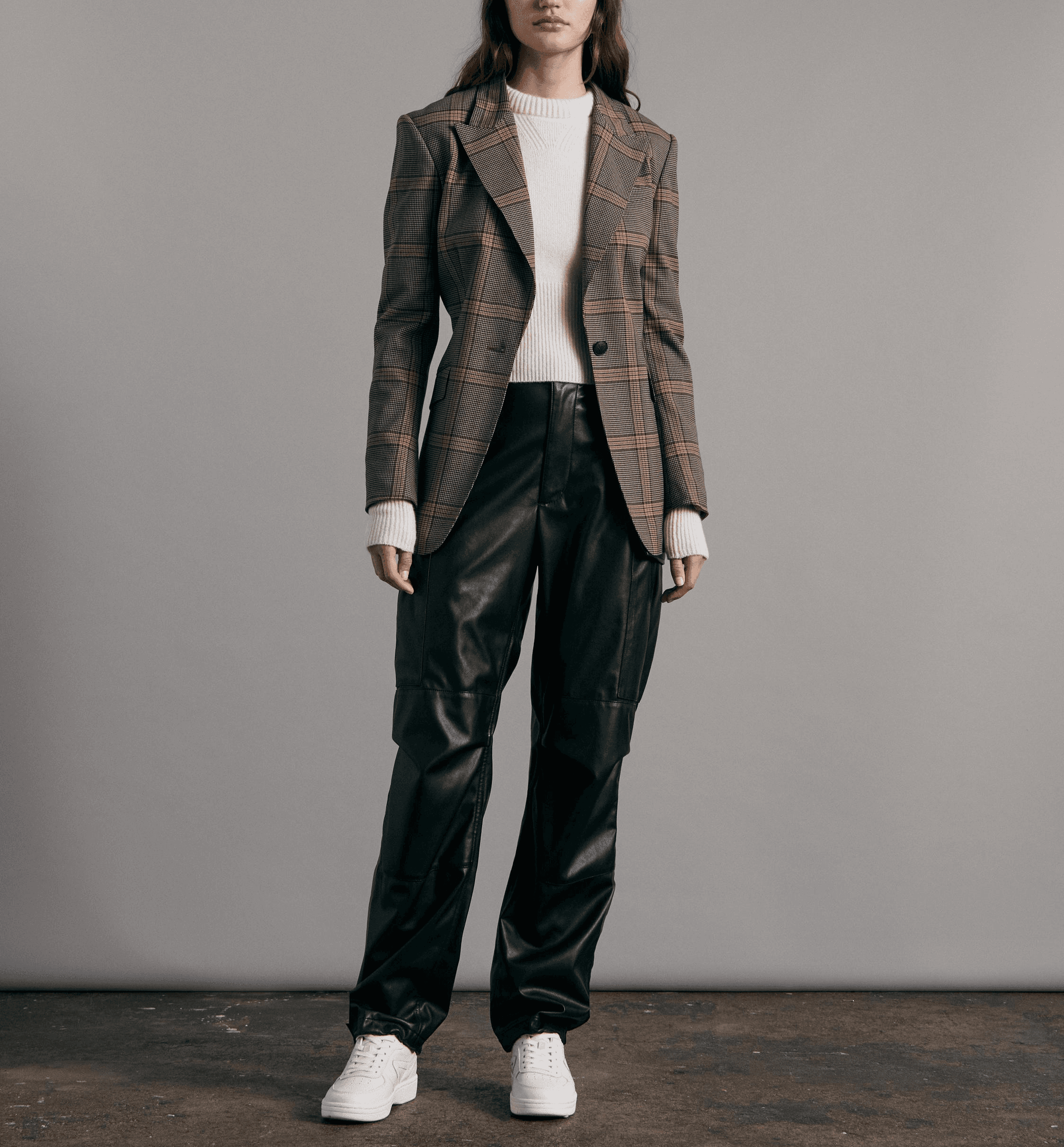 Bianca Wool Plaid Blazer - Image 1