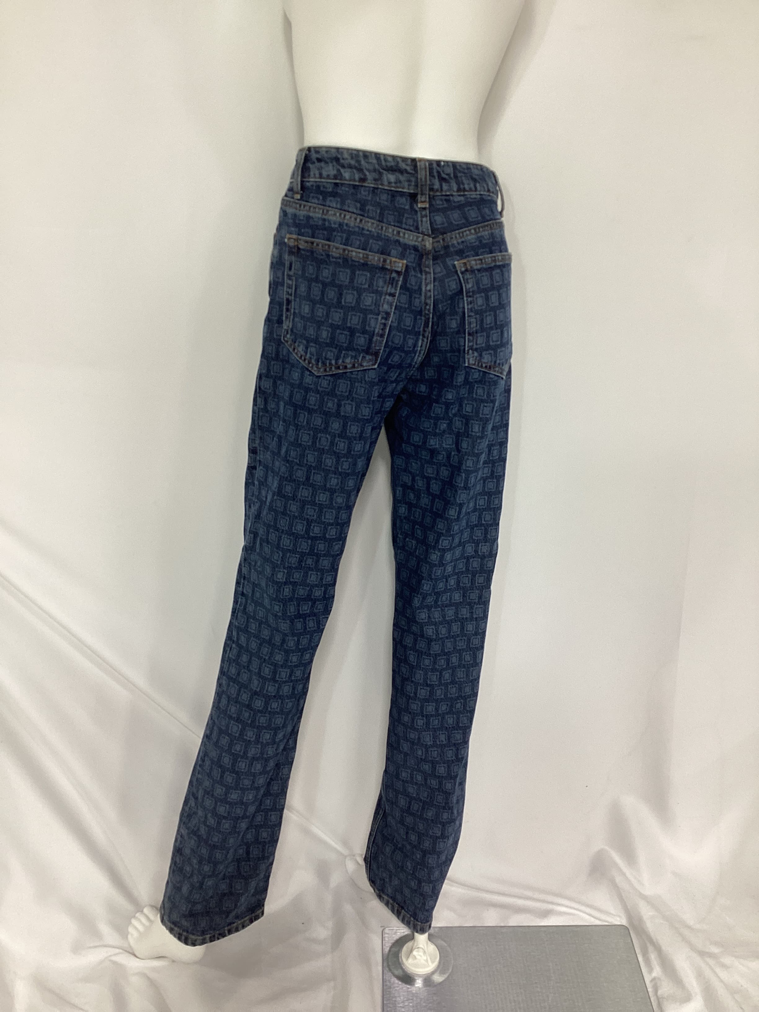Cynthia Geo Print High Waist Straight Leg Jeans - Image 3