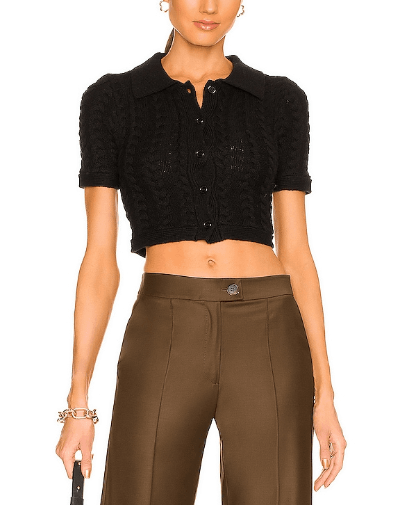 The Elsie Crop In Black - Image 1