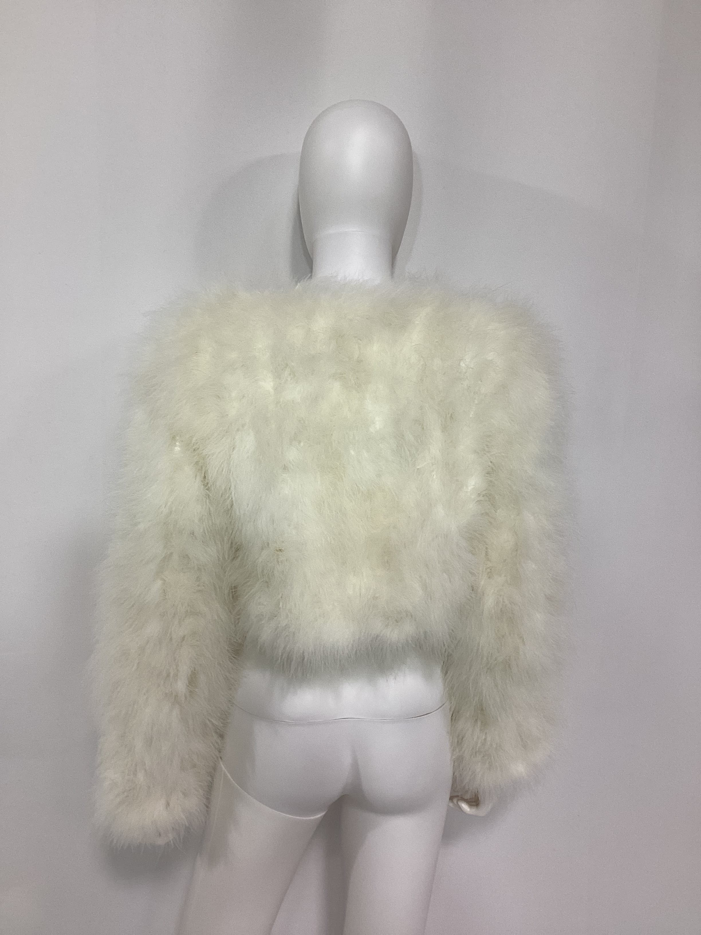 Manhattan Crop Jacket In Cream - Image 3