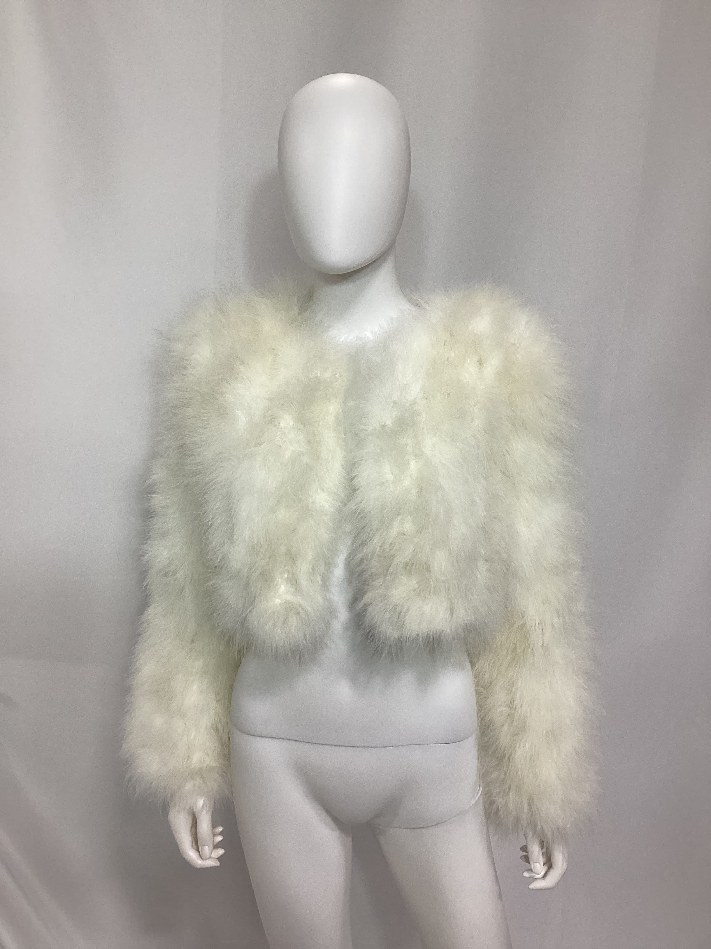 Manhattan Crop Jacket In Cream - Image 2