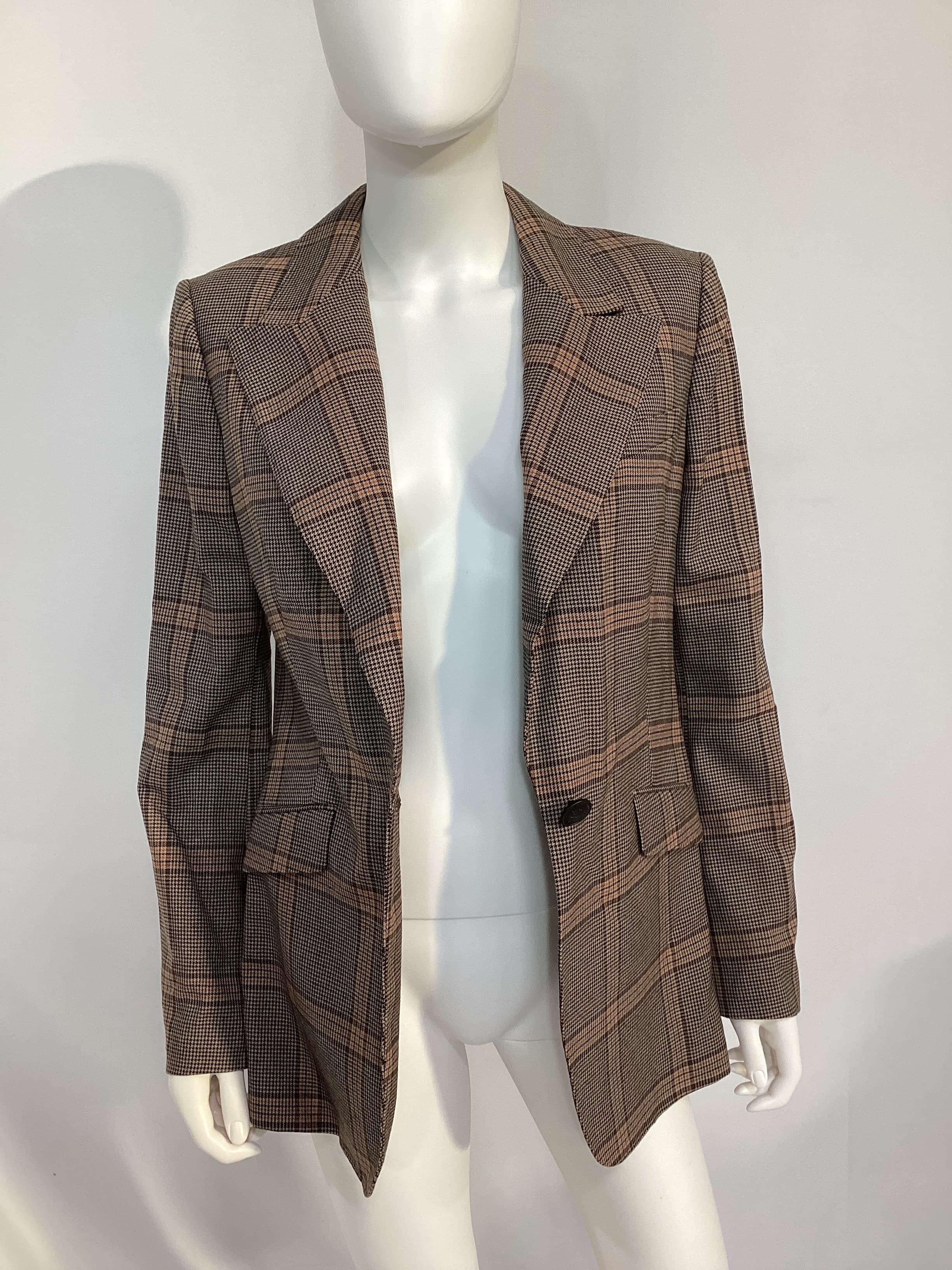 Bianca Wool Plaid Blazer - Image 3