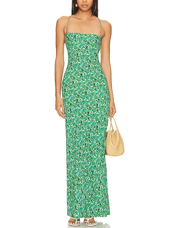 Faithfull The Brand X Revolve Lusia Midi Dress In Green Floral - Image 1