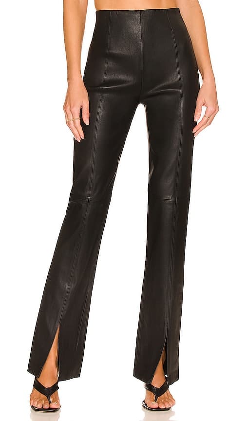 The Hanriette Leather Pant In Black - Image 1