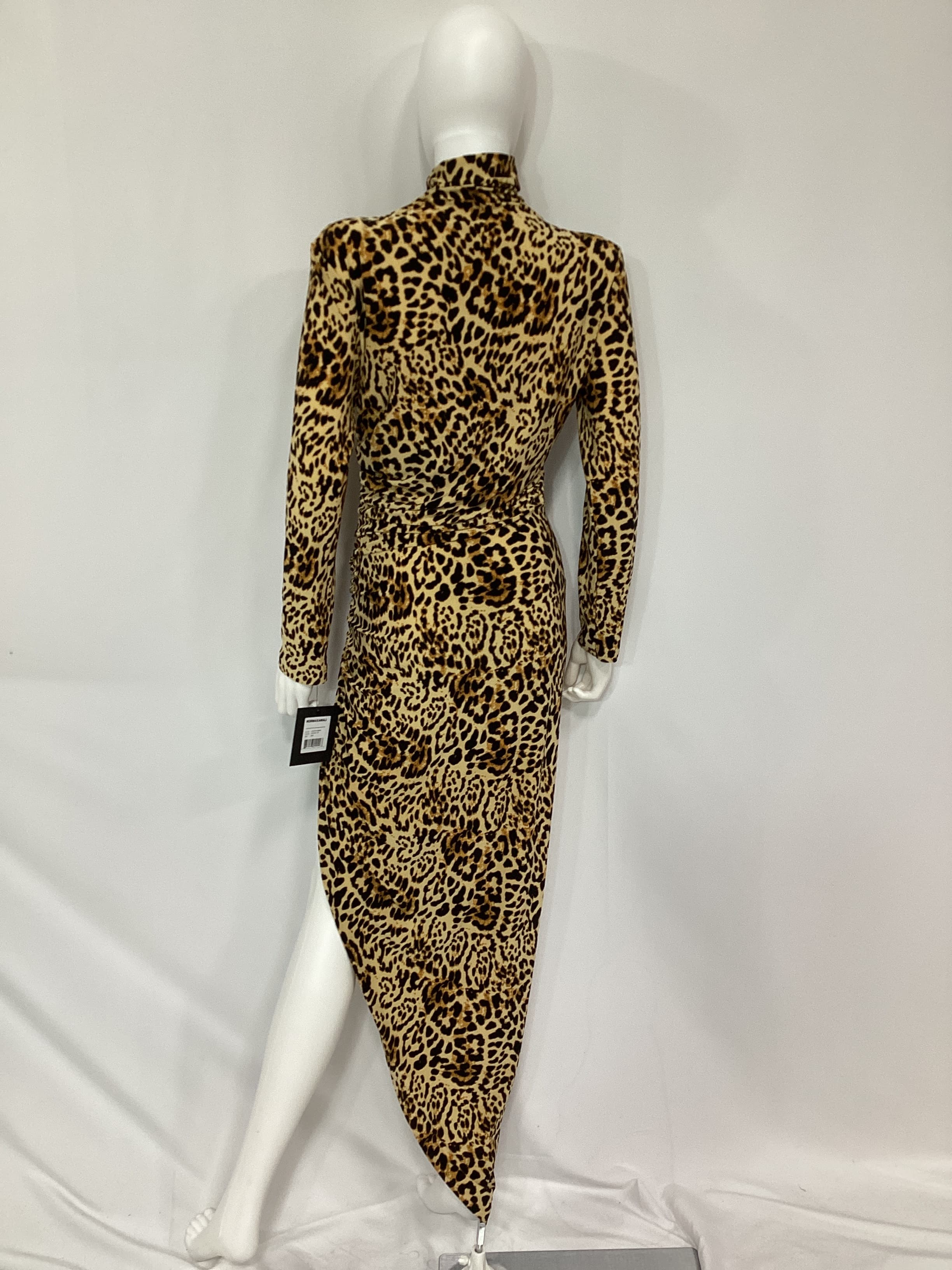 Long Sleeve Turtle Neck Side Drape Gown - Image 2