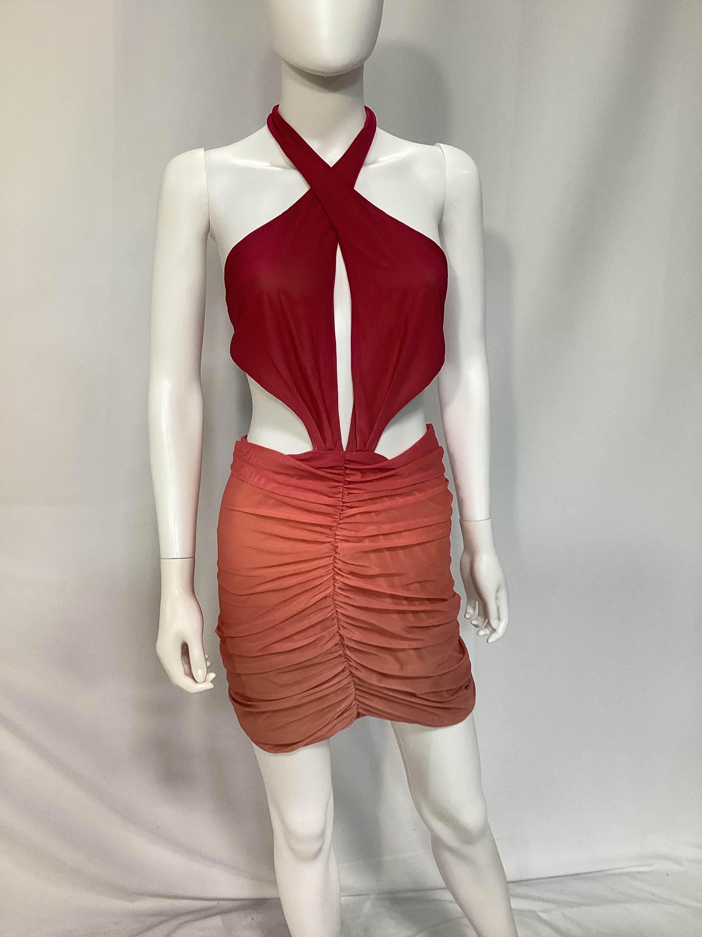Michael Costello X Revolve Gaia Mini Dress In Pink Ombre - Image 3