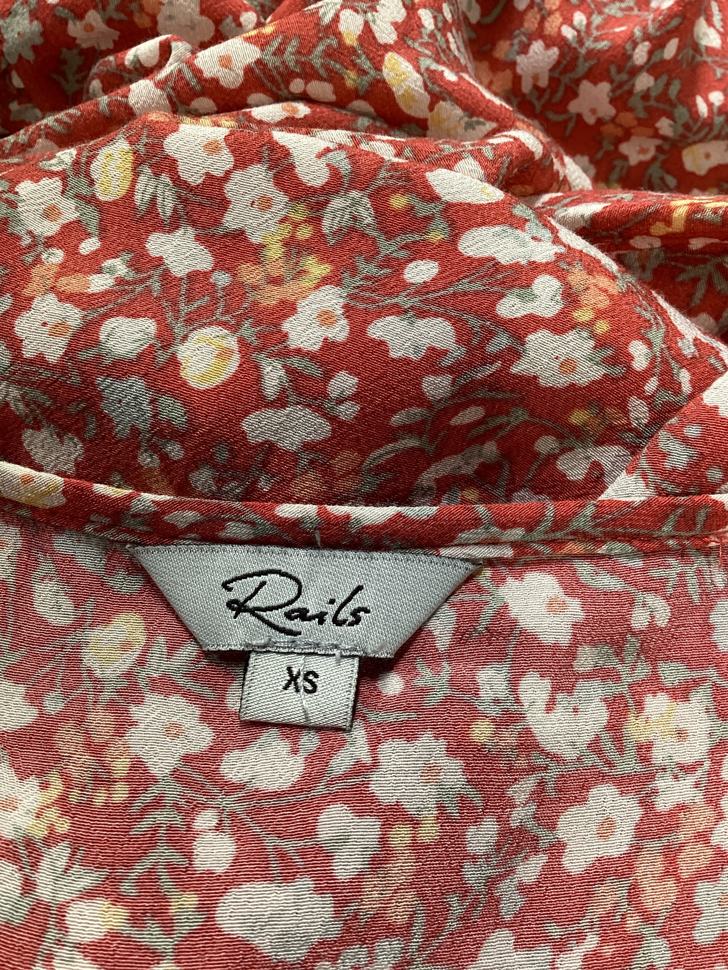 Anika Mini Dress In Red Ditsy Floral - Image 4
