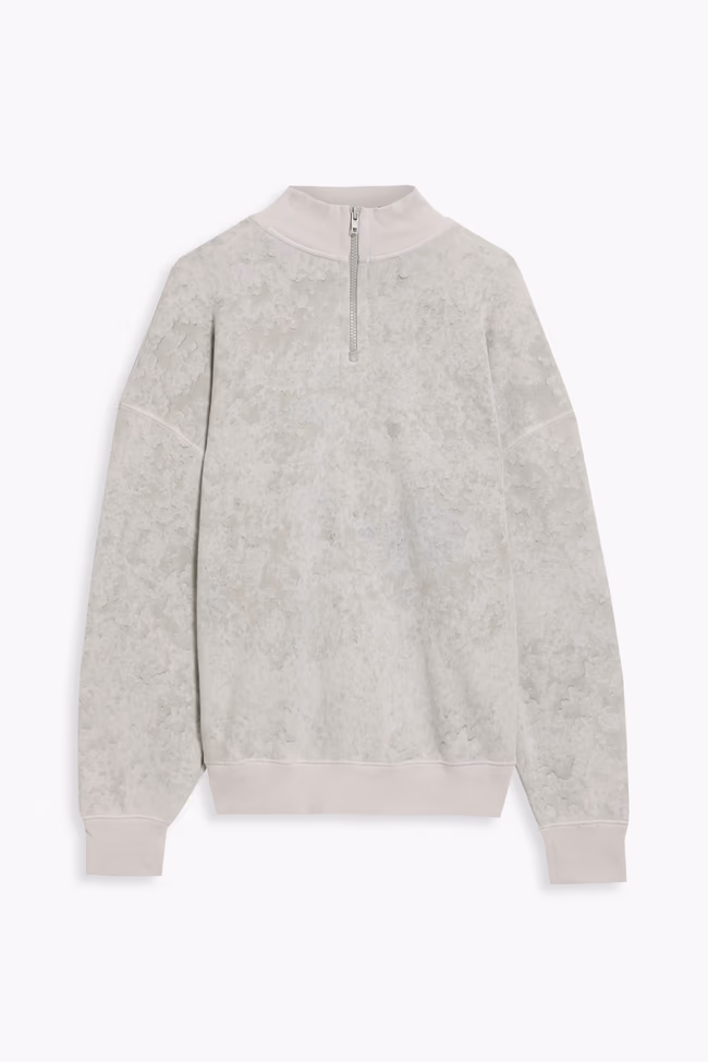 Printed French Cotton-Terry Half-Zip Sweatshirt - Image 1