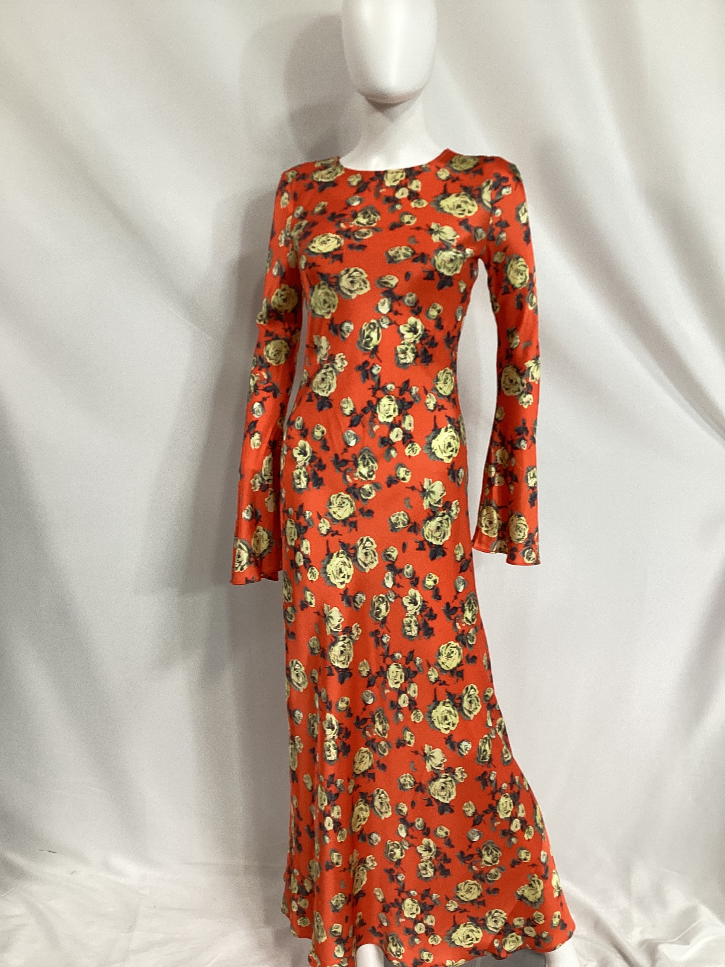 Printed Satin Maxi Dress - Image 2