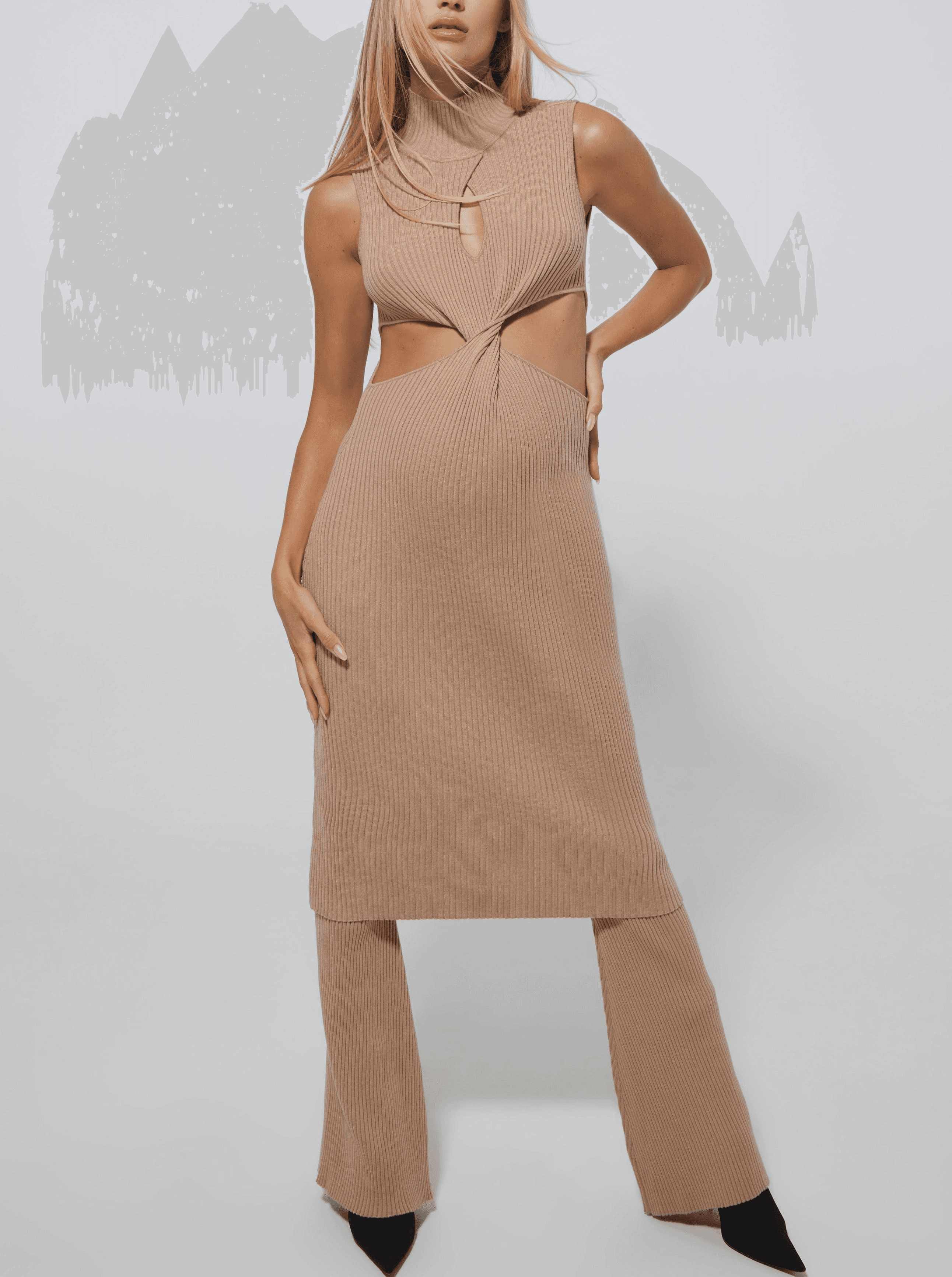 Cozy Knit Flare Pant - Image 1