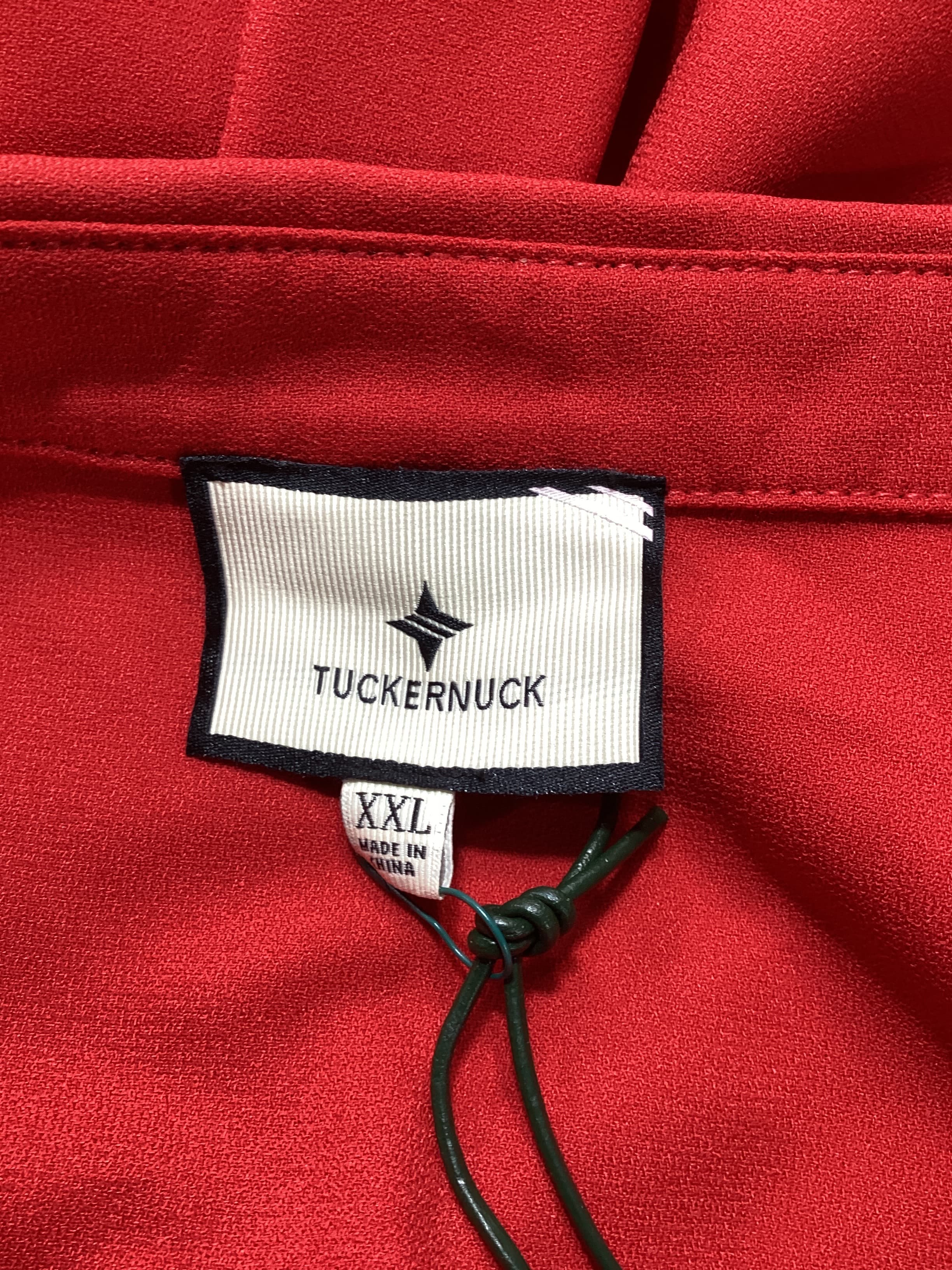 Red Crepe Callahan Shirt Dress - Image 4