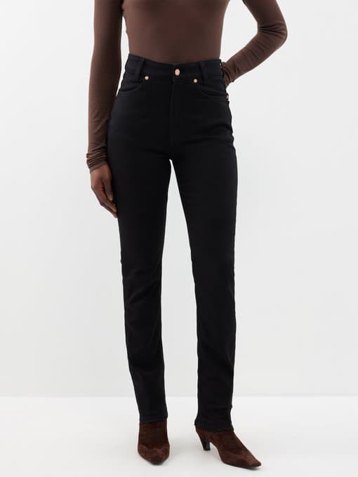 High-Rise Slim-Leg Jeans - Image 1