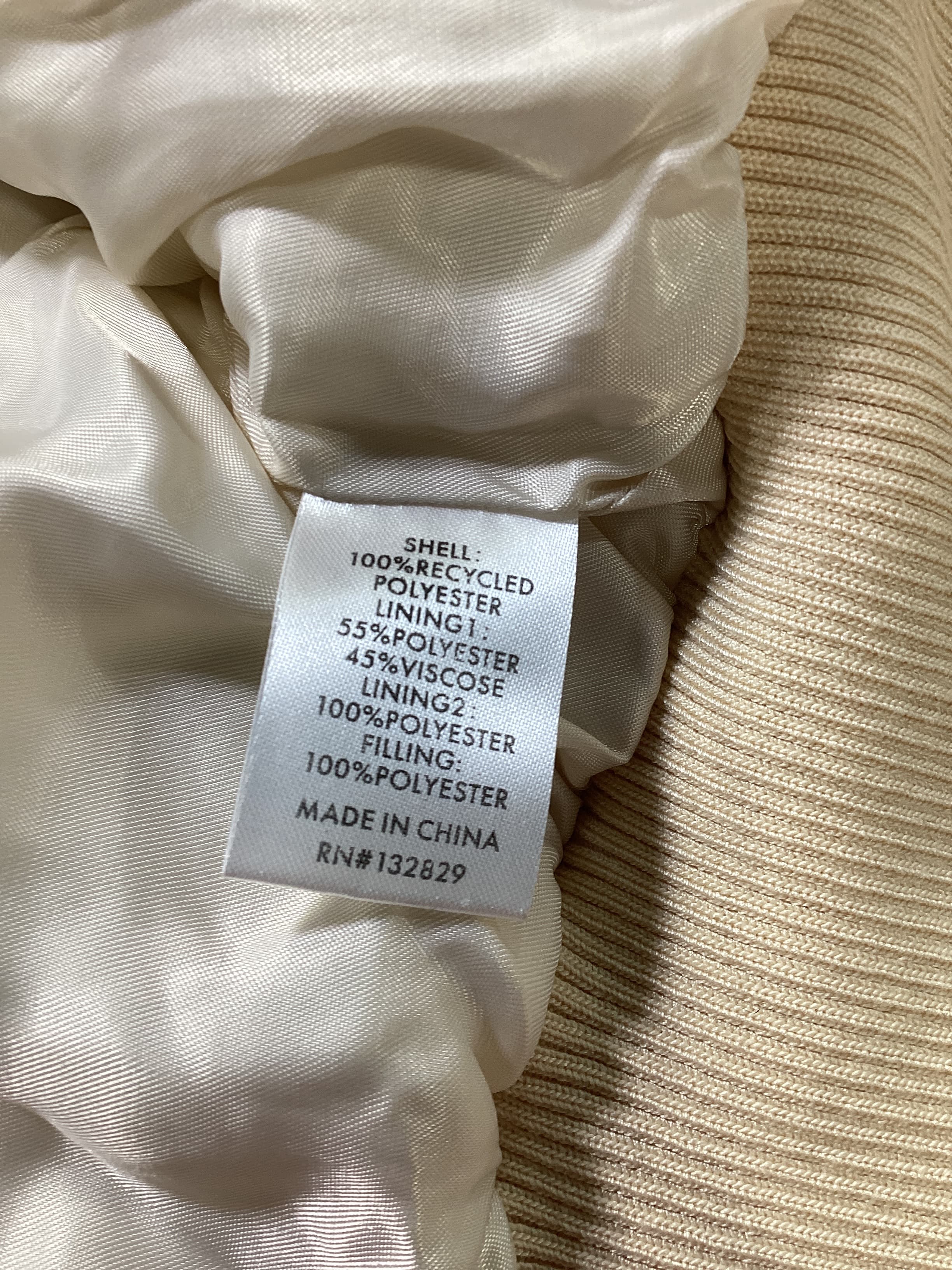 Rylee Cropped Puffer In Taupe - Image 2