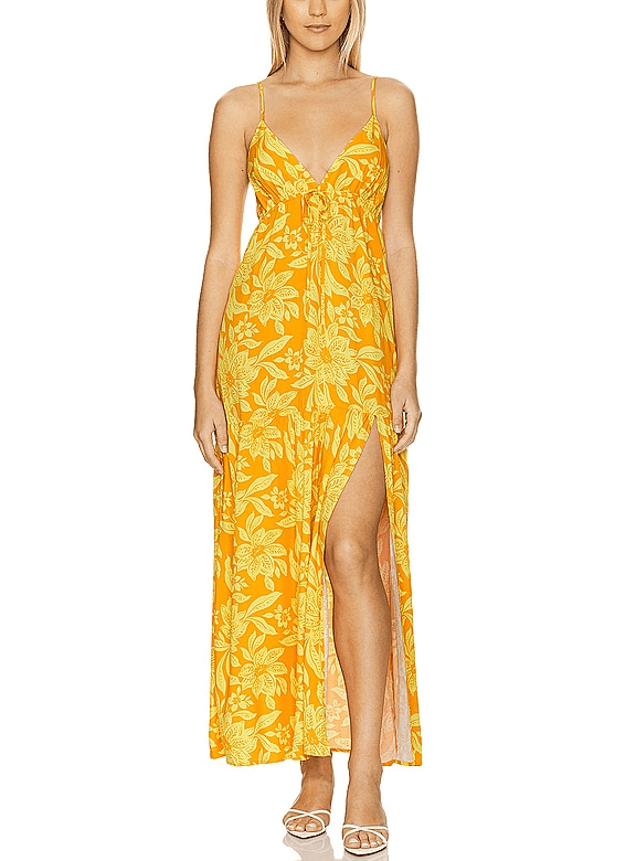 Victoria Dress In Golden Hour Blooms - Image 1