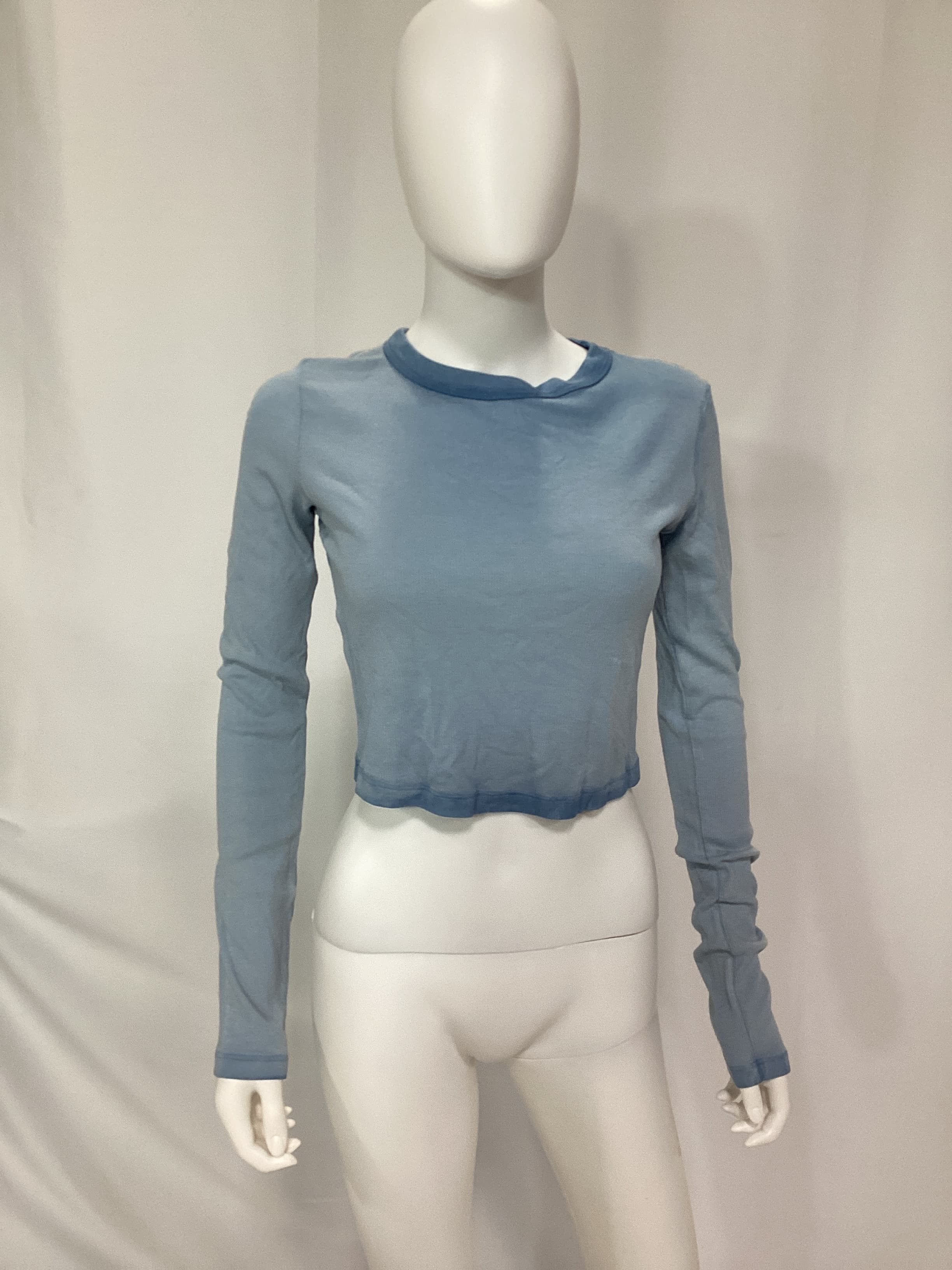 Cotton Citizen X Revolve Verona Crop Long Sleeve In Desert Sky Dawn Blue - Image 2