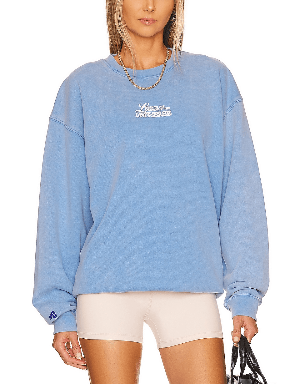 Language Of The Universe Crewneck In Blue - Image 1
