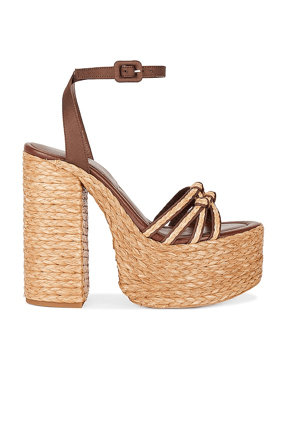 Mehla Platform Sandal In Brown - Image 1