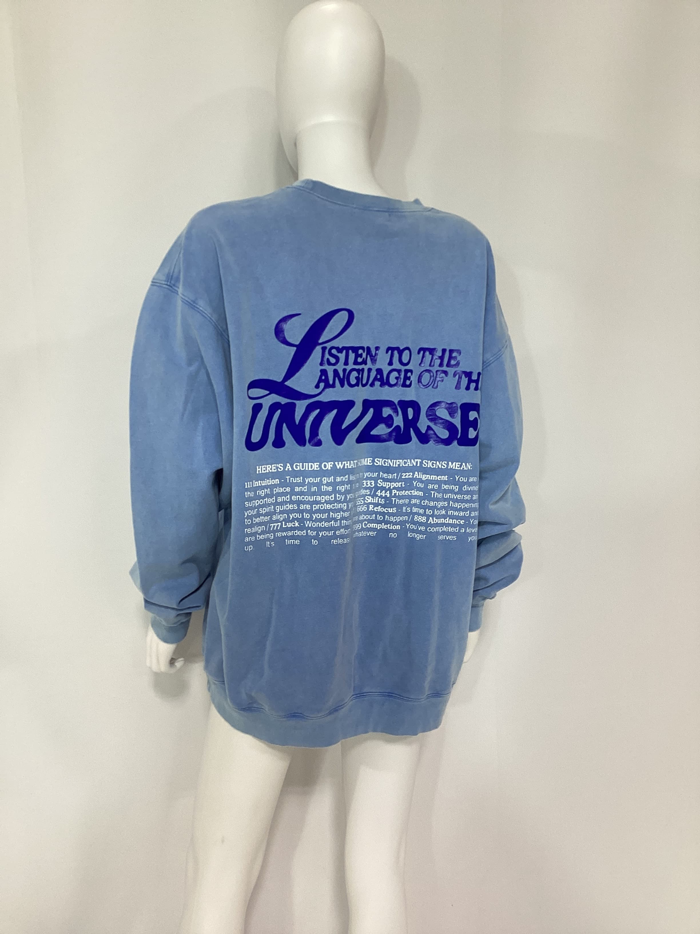 Language Of The Universe Crewneck In Blue - Image 2