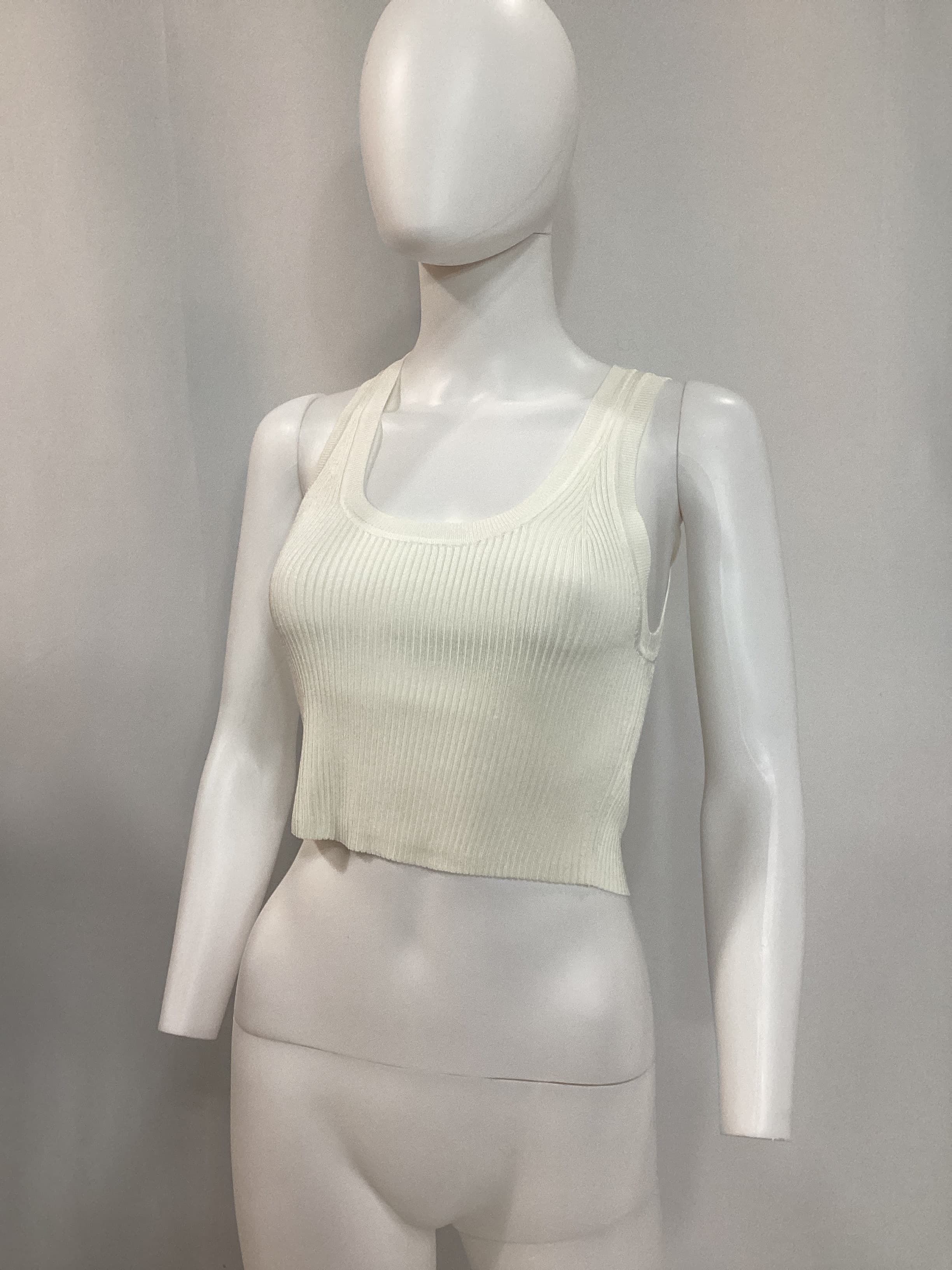 Eve Crop Top In White - Image 3