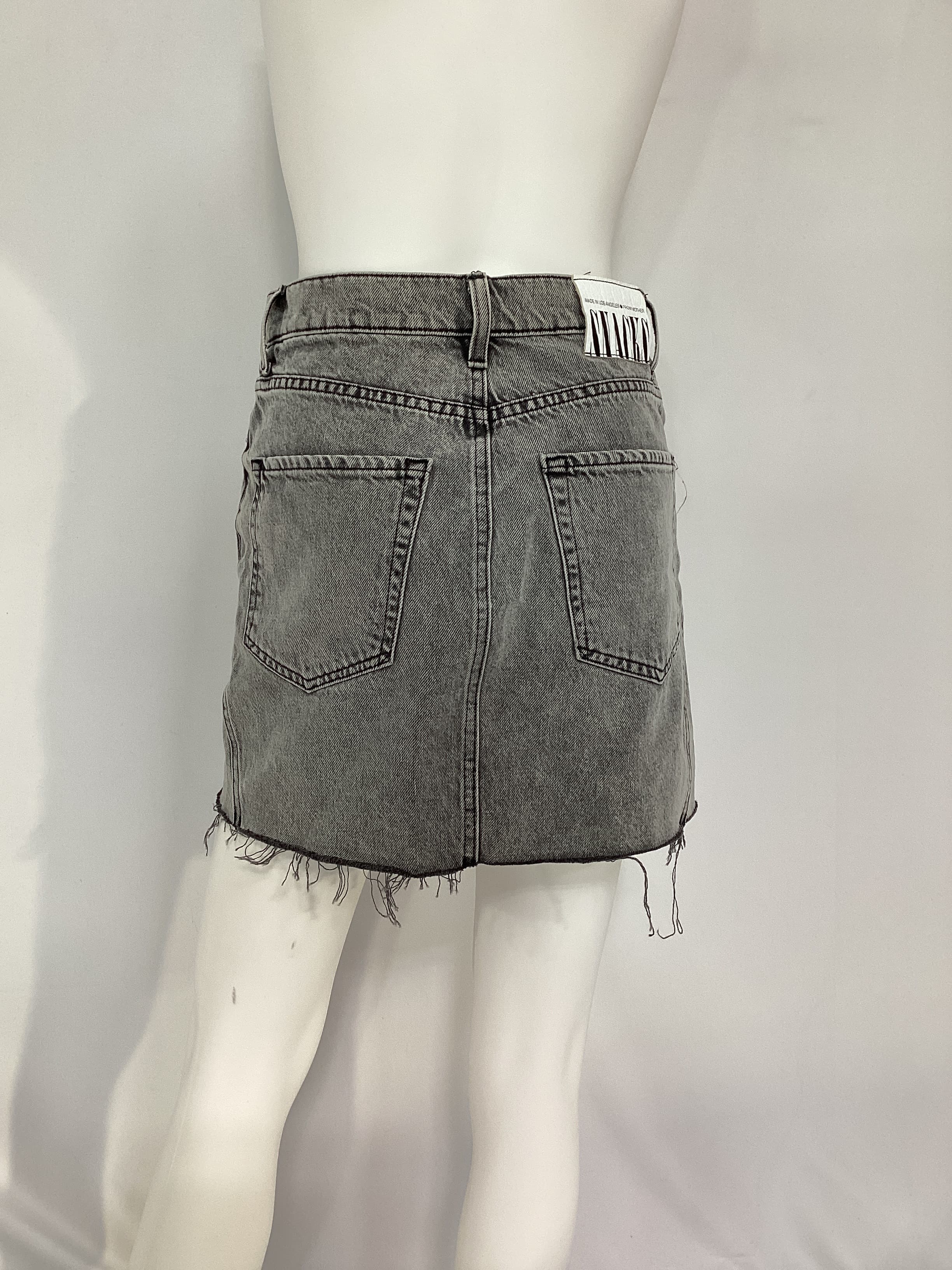 High Waisted Wedge Micro Skirt - Image 2