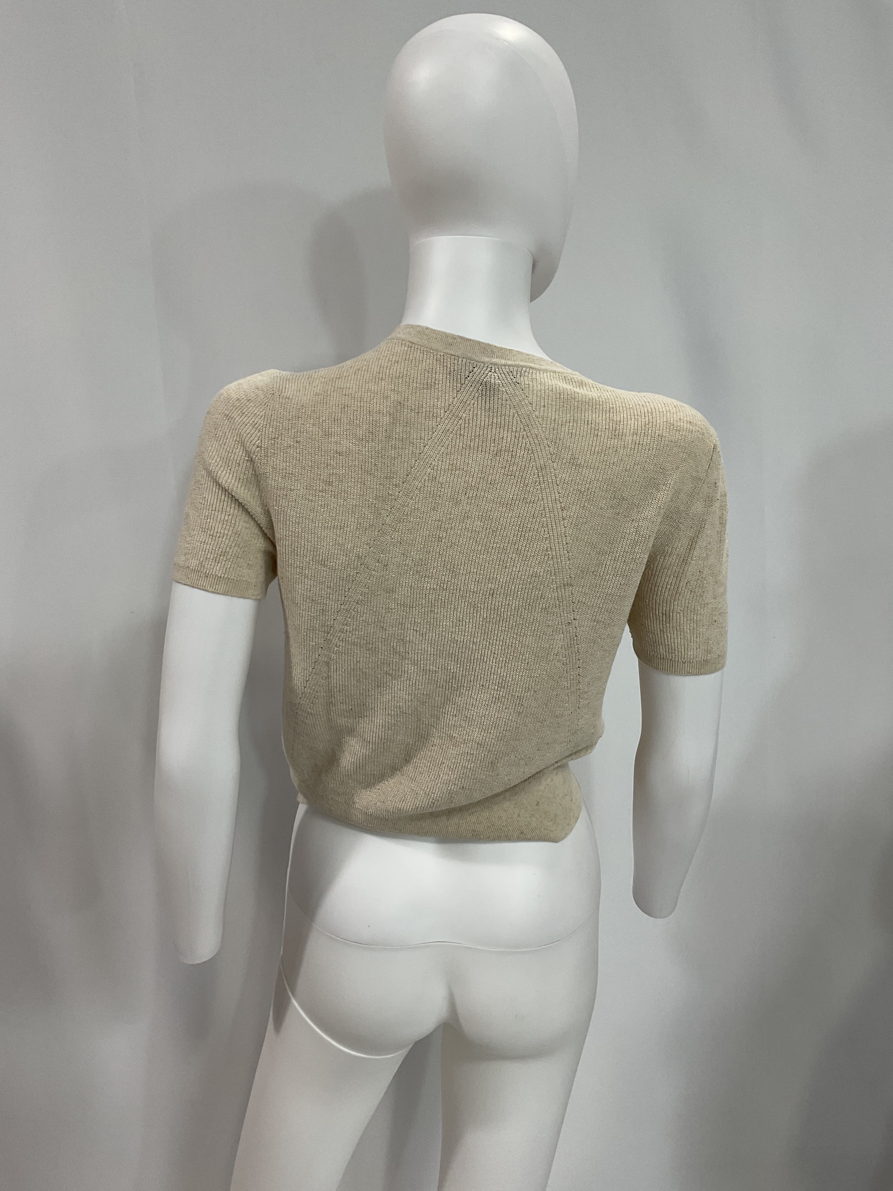 Dina Short Sleeve Cotton Blend Cardigan - Image 2
