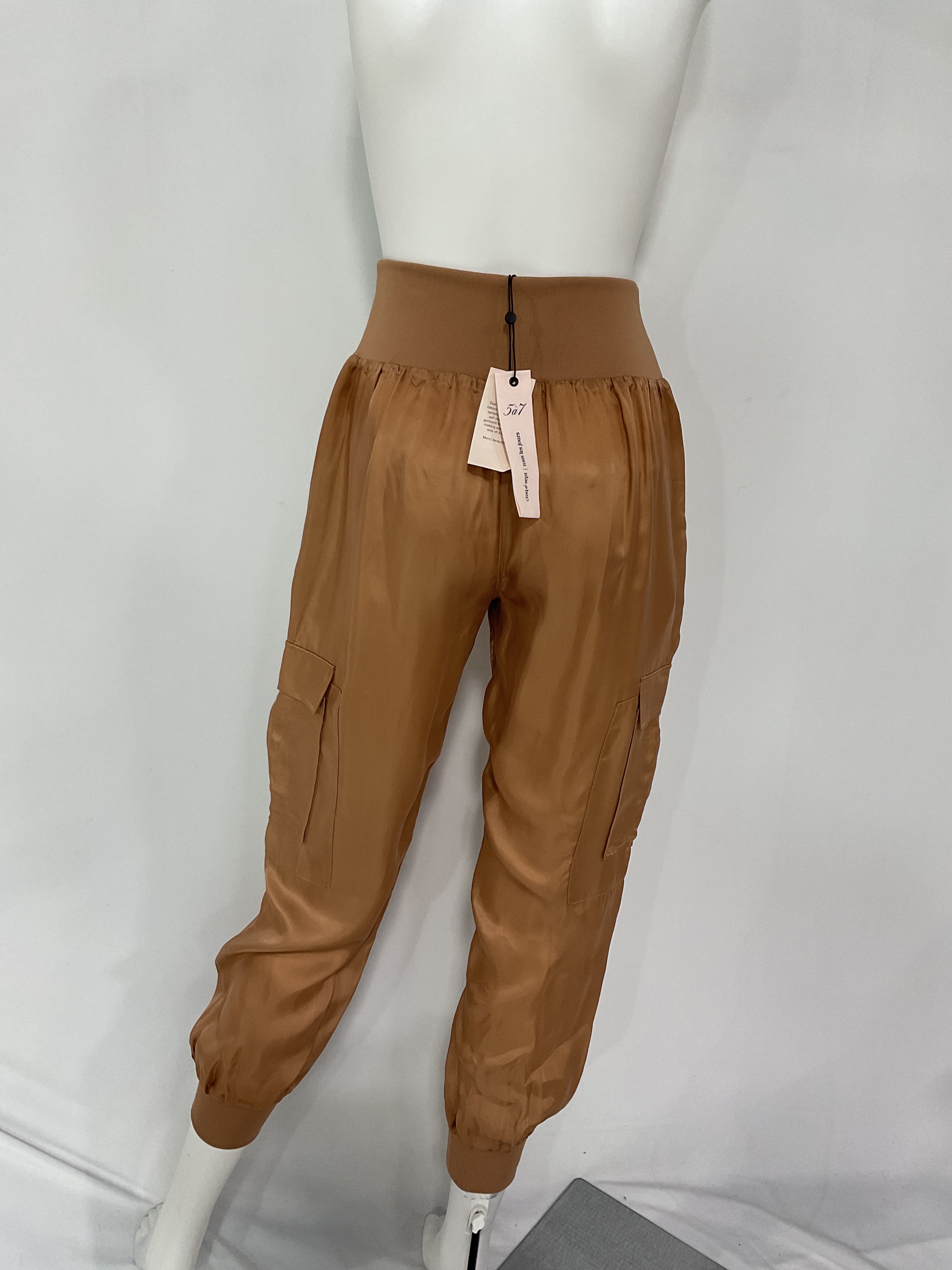 Giles Cupro Crop Cargo Joggers - Image 3