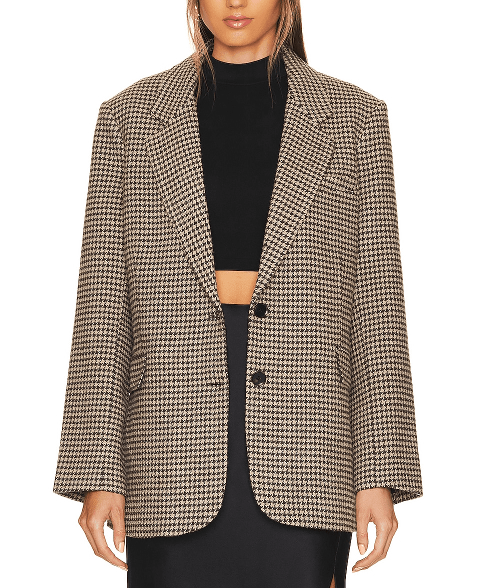 Rachel Blazer In Brown Houndstooth - Image 1