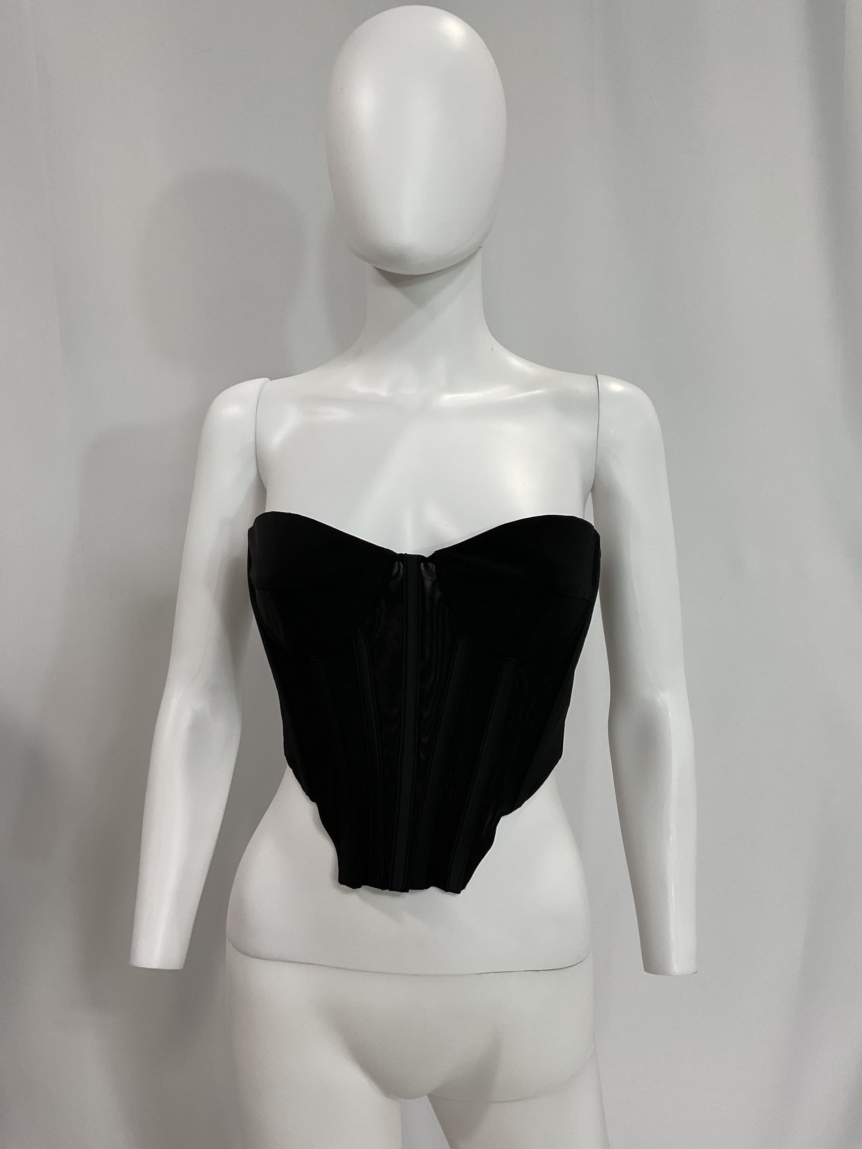 Lithium Mesh Bustier In Black - Image 3