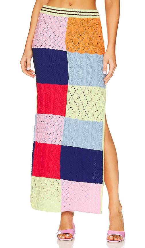 Rose Skirt In Patchwork - Image 1
