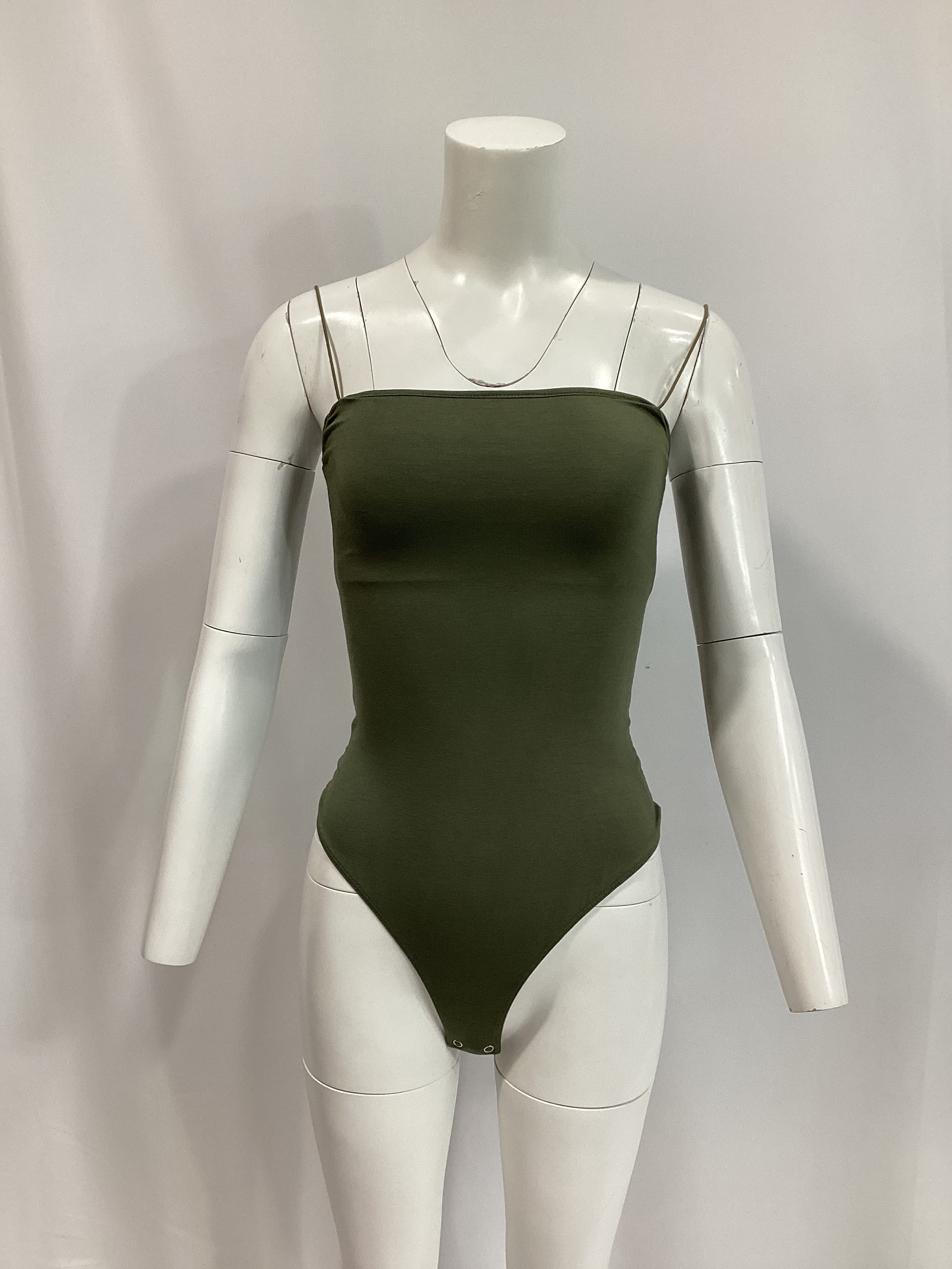 Enza Costa X Revolve Luxe Knit Essential Tank Bodysuit In Military - Image 4