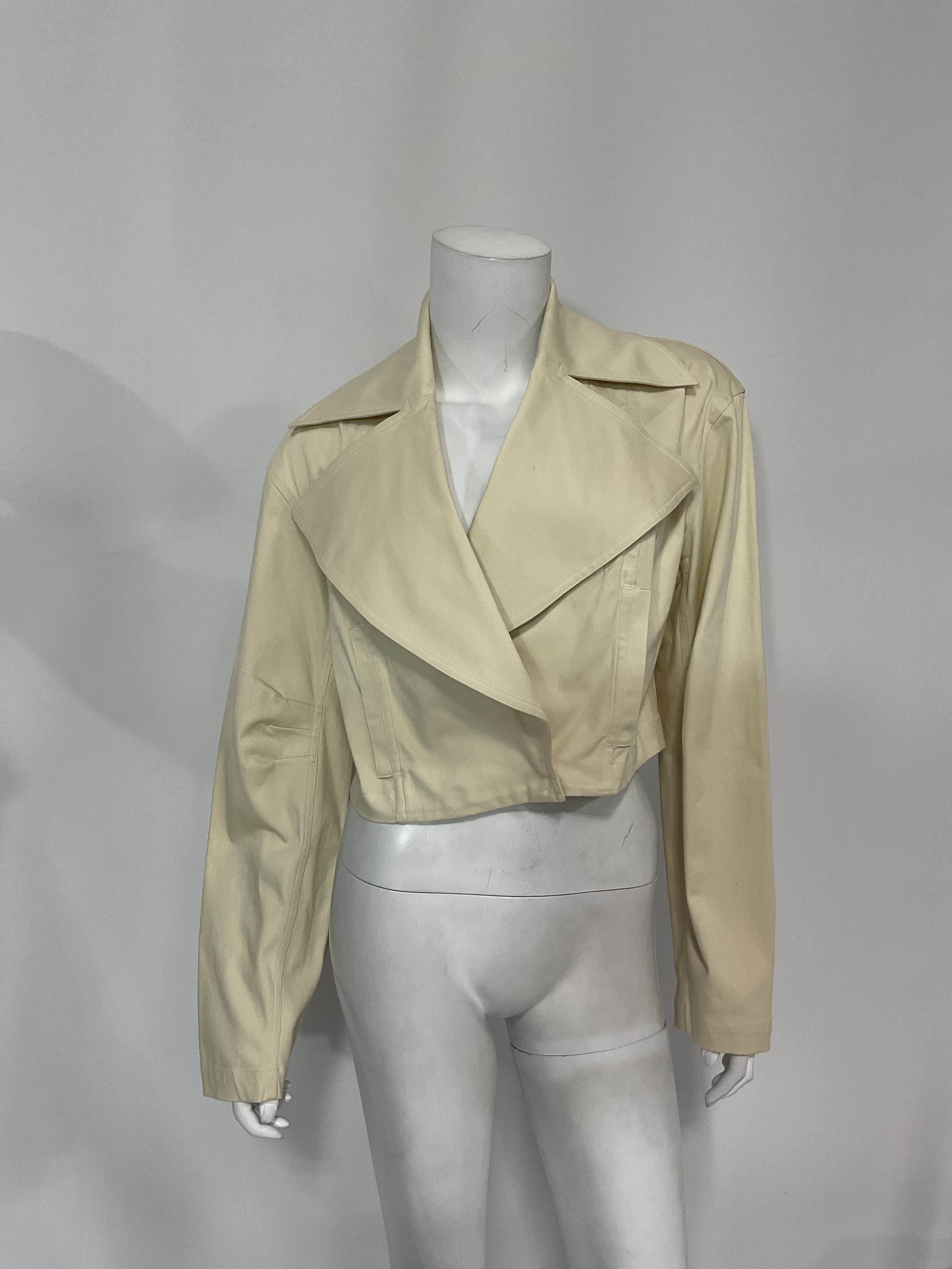 Ashler Stretch Cotton Twill Jacket In Khaki Beige - Image 2